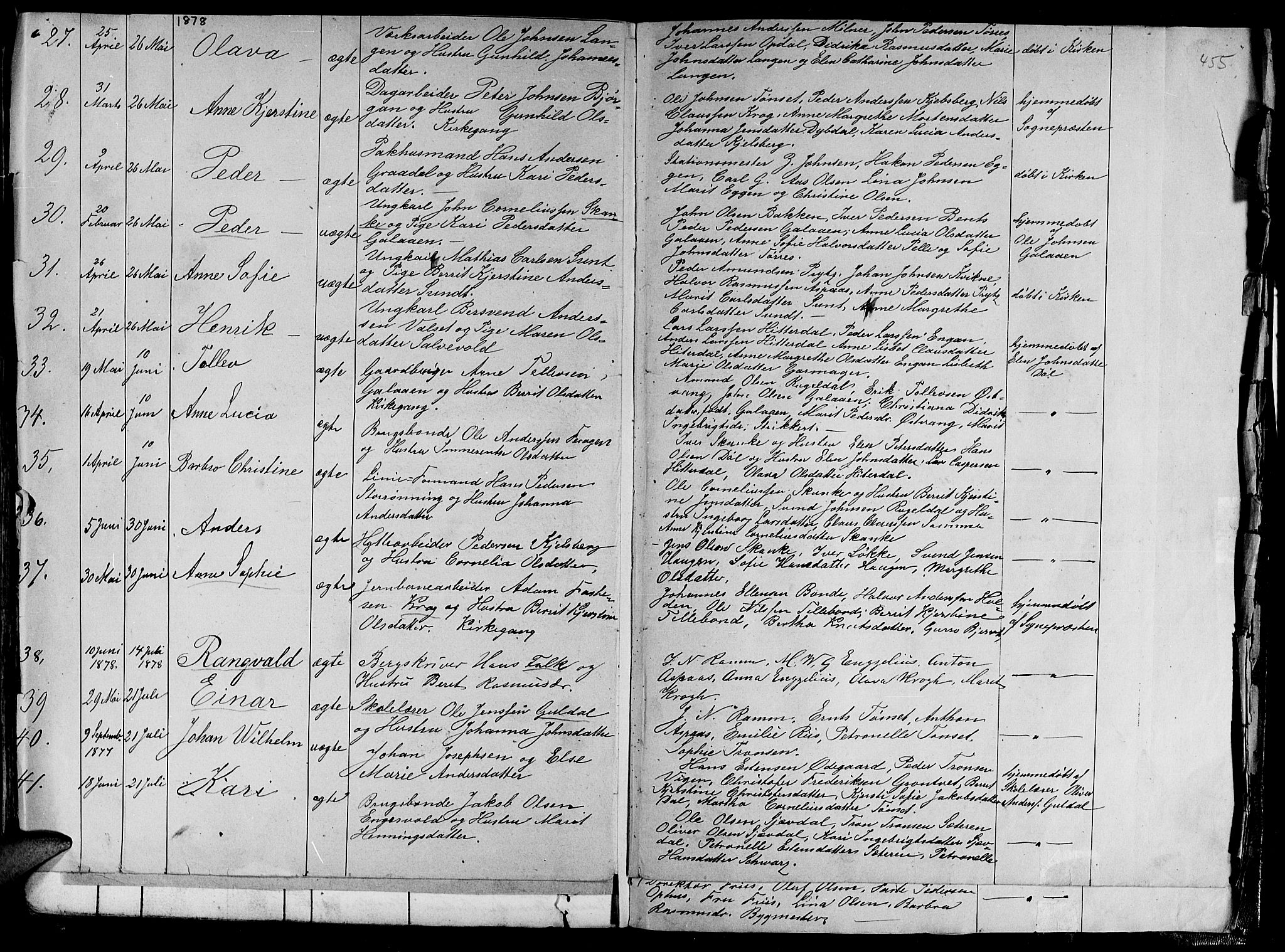 Ministerialprotokoller, klokkerbøker og fødselsregistre - Sør-Trøndelag, AV/SAT-A-1456/681/L0938: Parish register (copy) no. 681C02, 1829-1879, p. 455