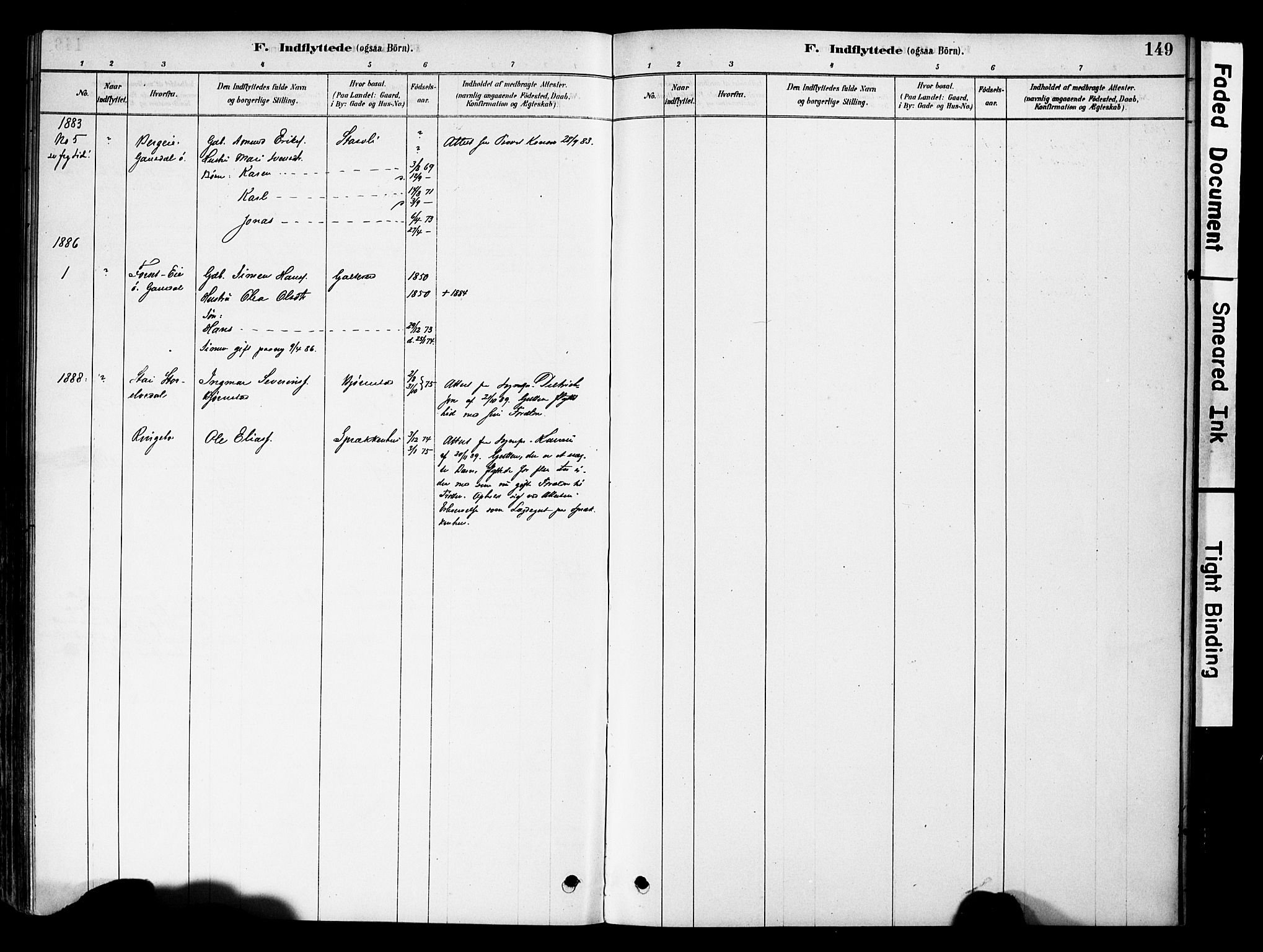 Øyer prestekontor, SAH/PREST-084/H/Ha/Haa/L0009: Parish register (official) no. 9, 1878-1893, p. 149