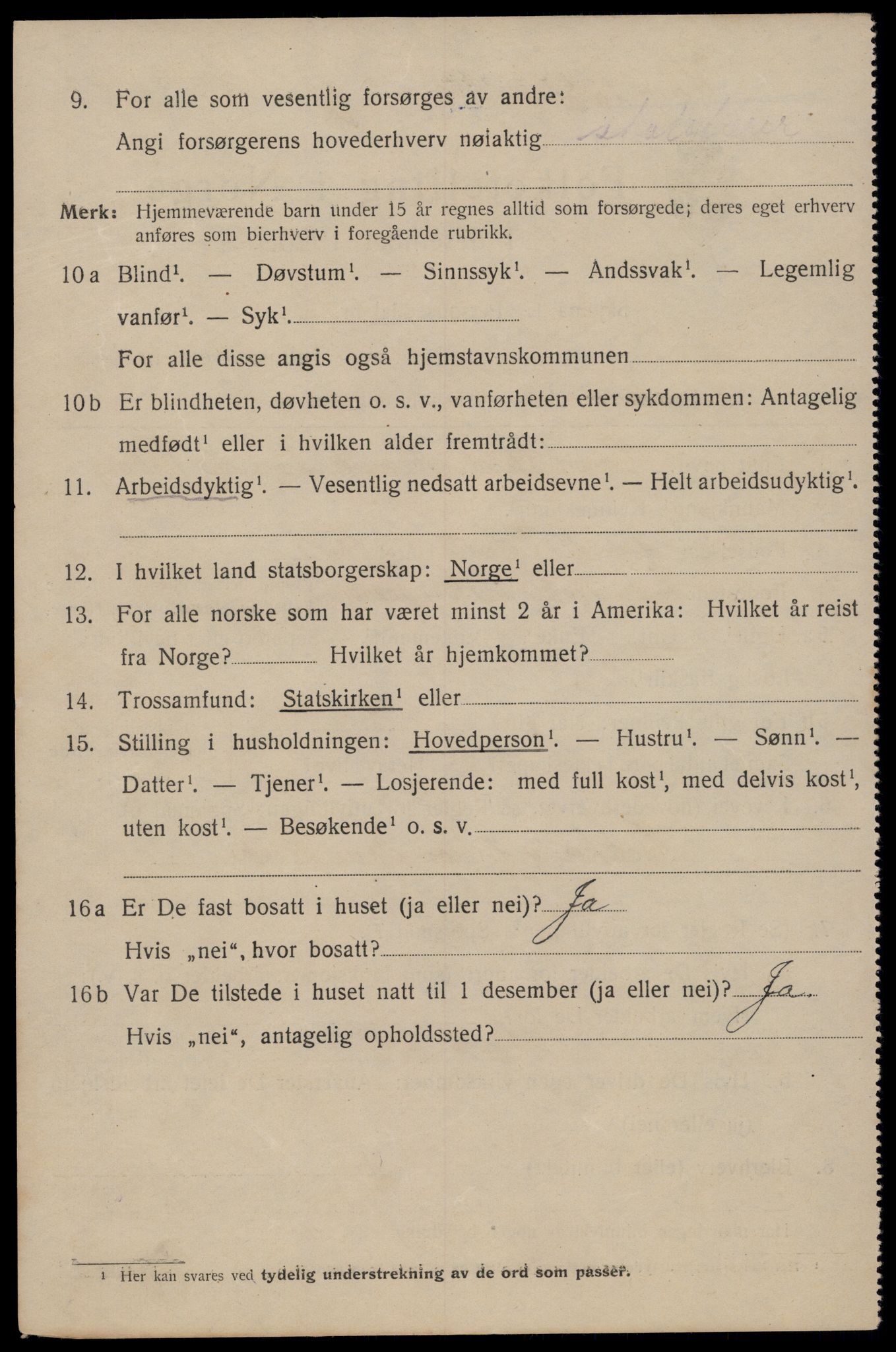 SAT, 1920 census for Trondheim, 1920, p. 47765