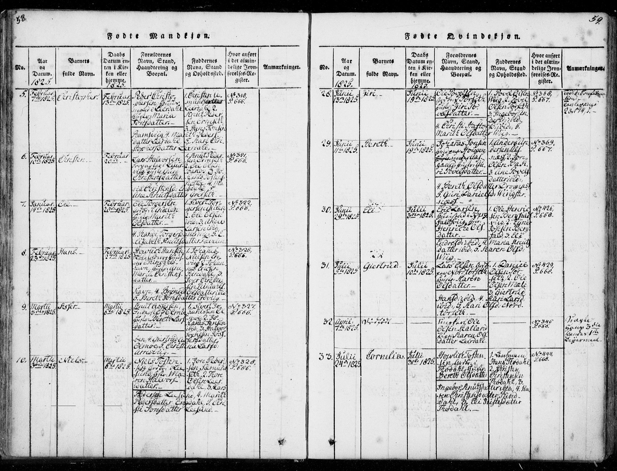 Ministerialprotokoller, klokkerbøker og fødselsregistre - Møre og Romsdal, AV/SAT-A-1454/578/L0903: Parish register (official) no. 578A02, 1819-1838, p. 58-59