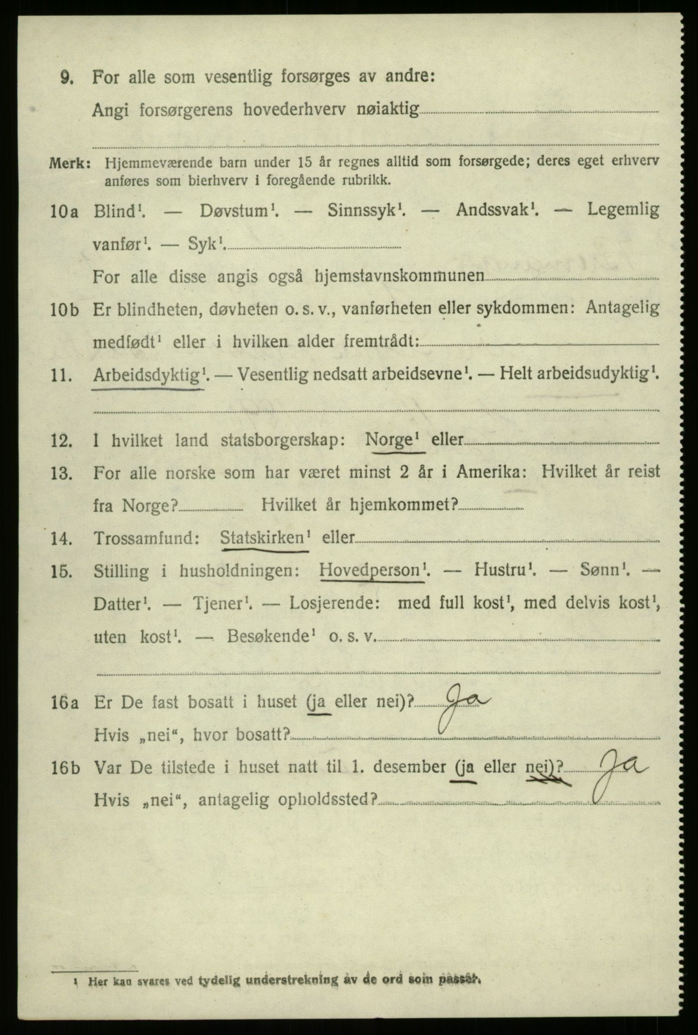 SAB, 1920 census for Bremanger, 1920, p. 5127