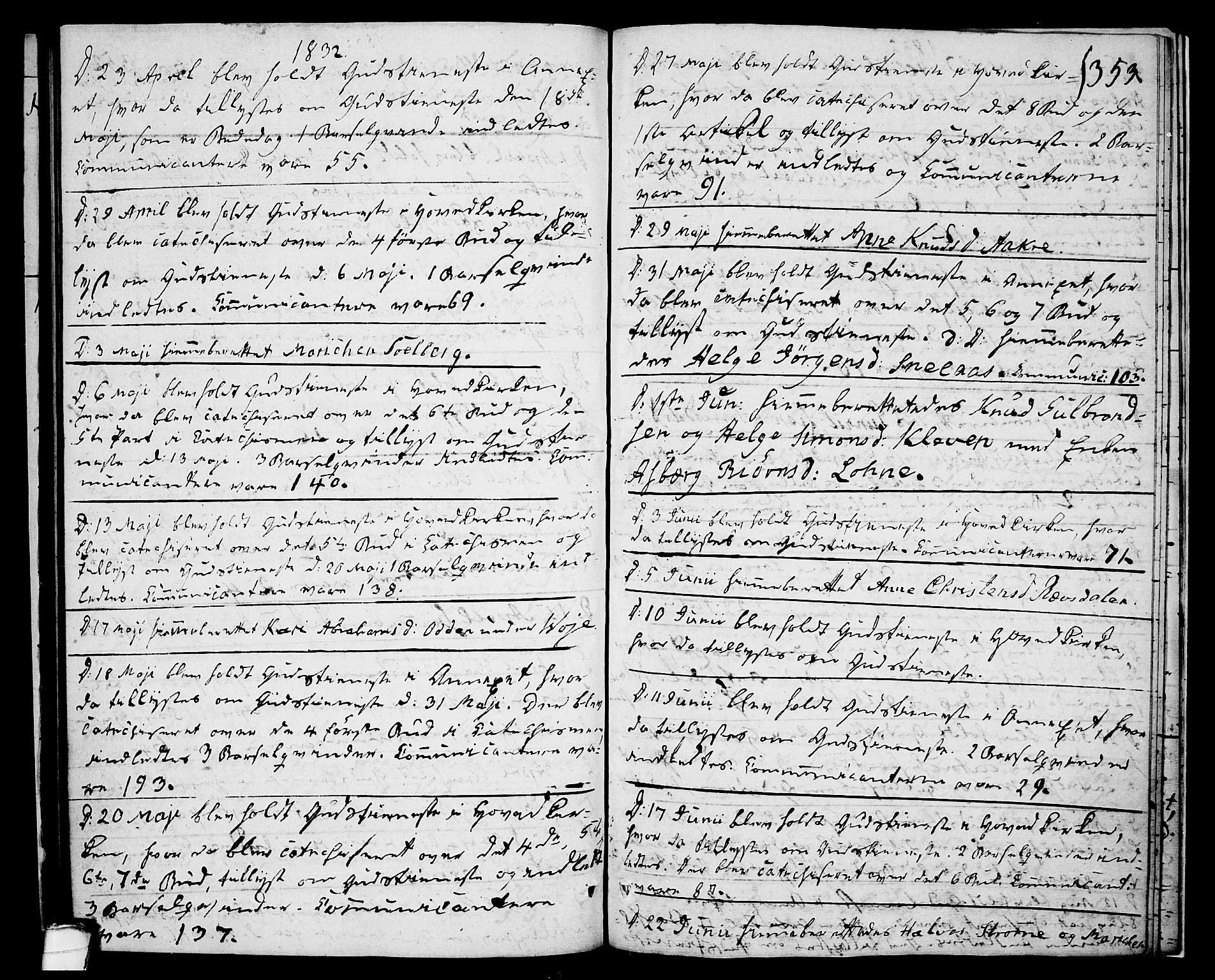 Drangedal kirkebøker, SAKO/A-258/F/Fa/L0006: Parish register (official) no. 6, 1831-1837, p. 353