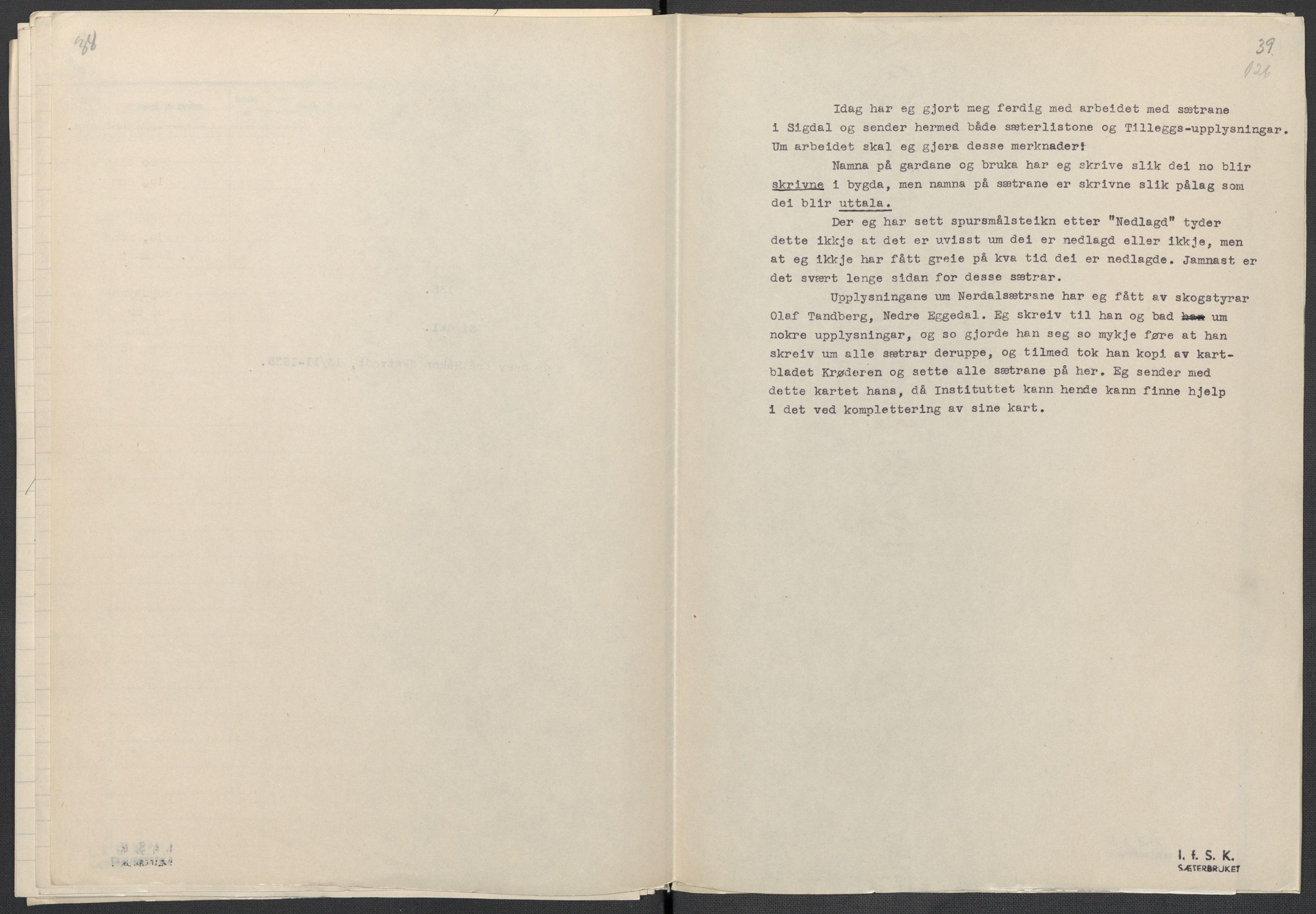 Instituttet for sammenlignende kulturforskning, AV/RA-PA-0424/F/Fc/L0006/0001: Eske B6: / Buskerud (perm XIII), 1934-1936, p. 126