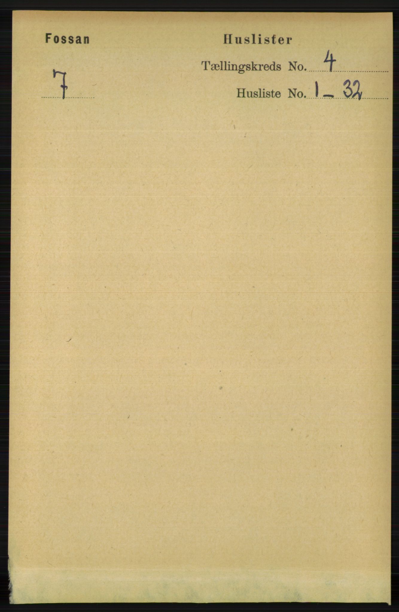 RA, 1891 census for 1129 Forsand, 1891, p. 495