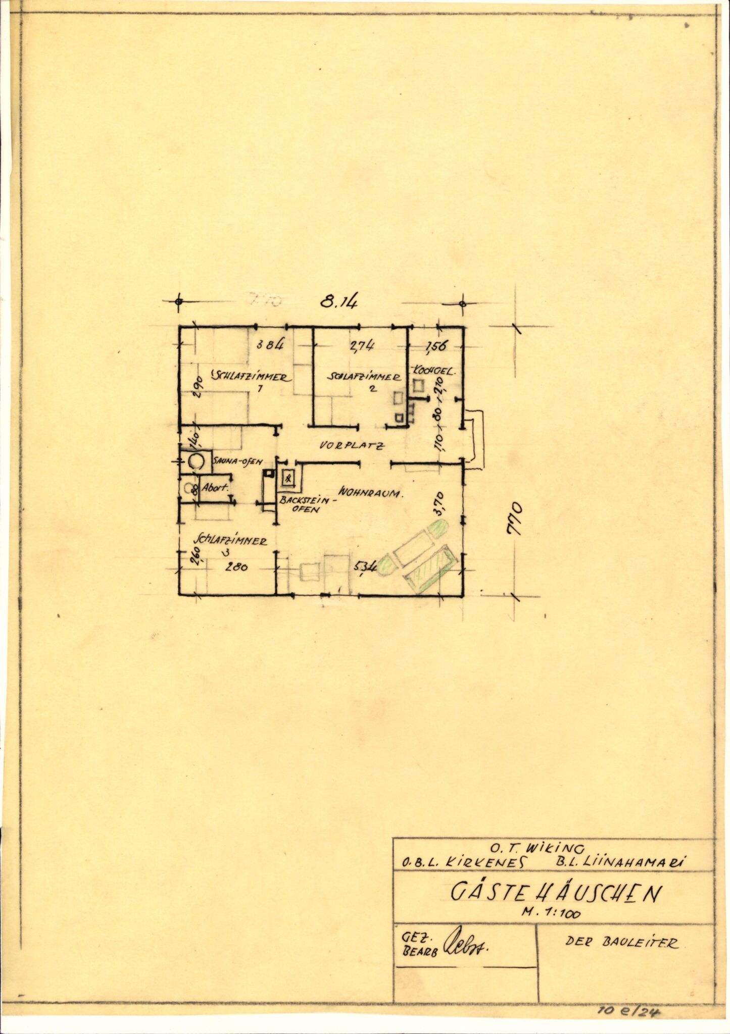 Tyske arkiver, Organisation Todt (OT), Einsatzgruppe Wiking, AV/RA-RAFA-2188/2/F/Fg/Fgb/L0002: Korrespondanse og tegninger, 1940-1944, p. 5