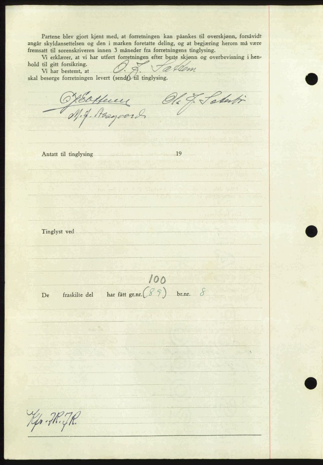 Nordmøre sorenskriveri, AV/SAT-A-4132/1/2/2Ca: Mortgage book no. A117, 1950-1950, Diary no: : 4122/1950