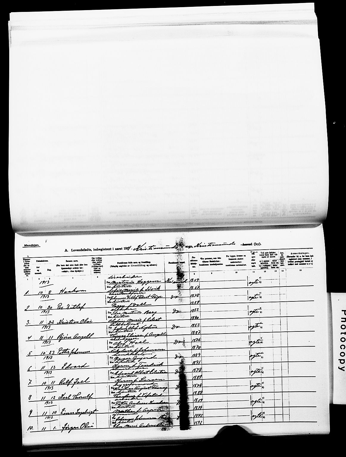 Ministerialprotokoller, klokkerbøker og fødselsregistre - Møre og Romsdal, AV/SAT-A-1454/572/L0861: Parish register (official) no. 572D05, 1913-1920