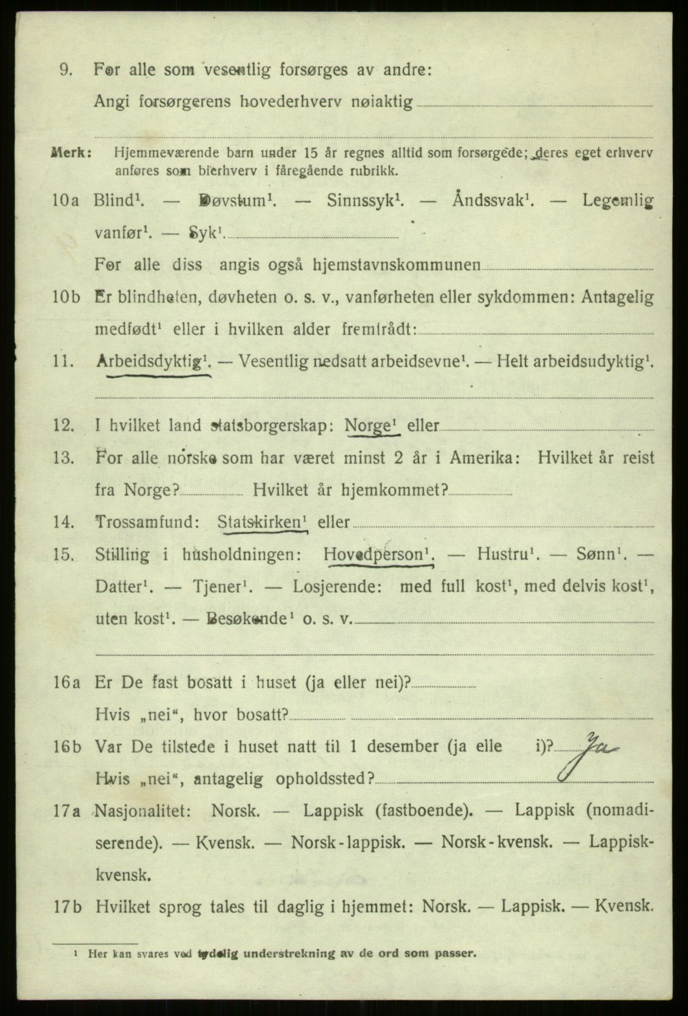 SATØ, 1920 census for Tromsø, 1920, p. 18698