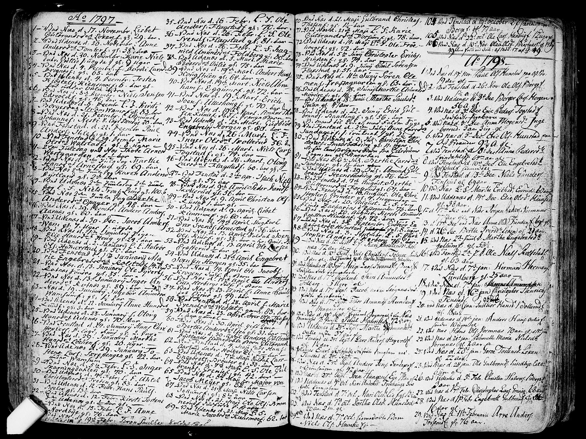Nes prestekontor Kirkebøker, SAO/A-10410/F/Fa/L0004: Parish register (official) no. I 4, 1781-1816, p. 106