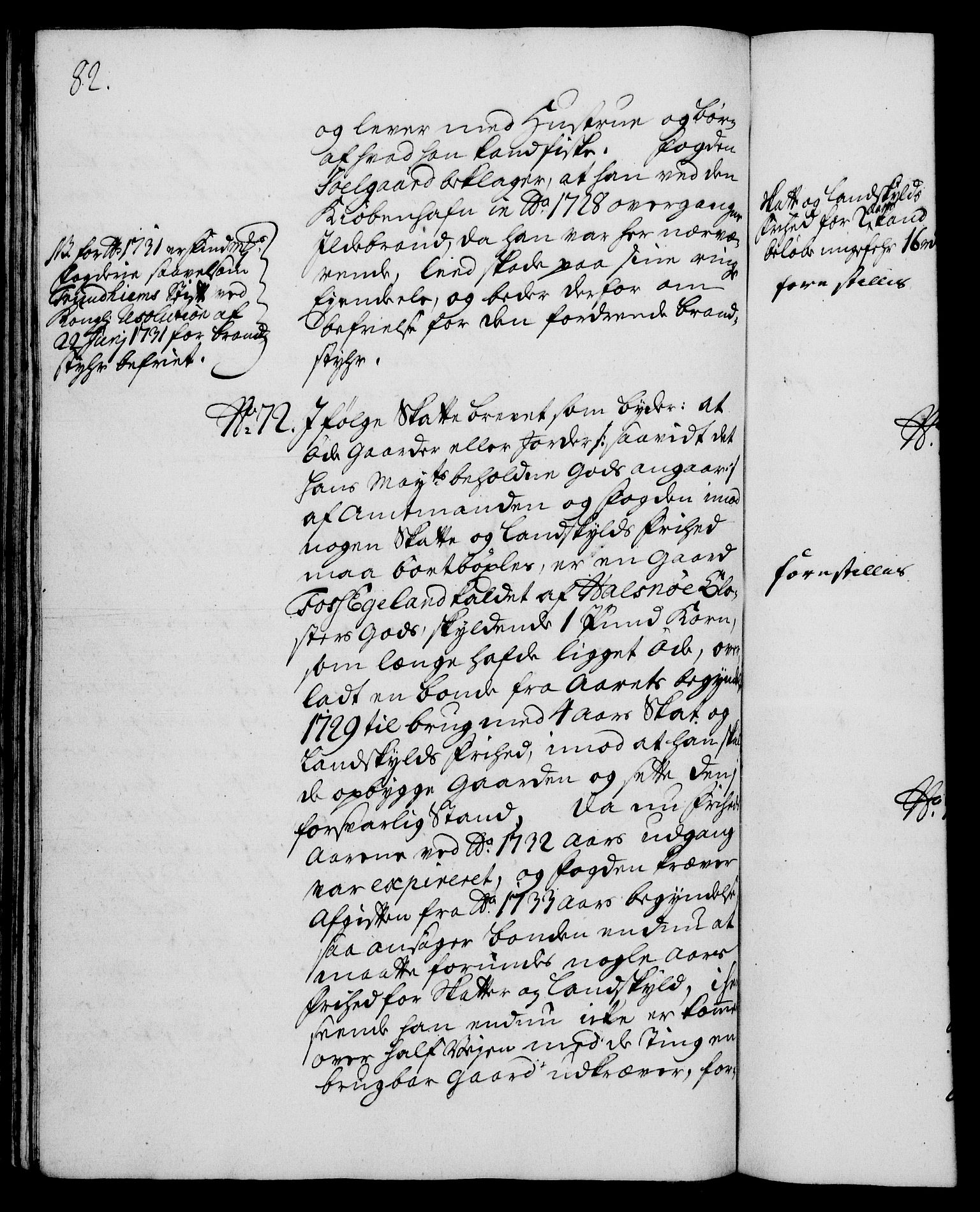 Rentekammeret, Kammerkanselliet, AV/RA-EA-3111/G/Gh/Gha/L0016: Norsk ekstraktmemorialprotokoll (merket RK 53.61), 1734-1735, p. 82