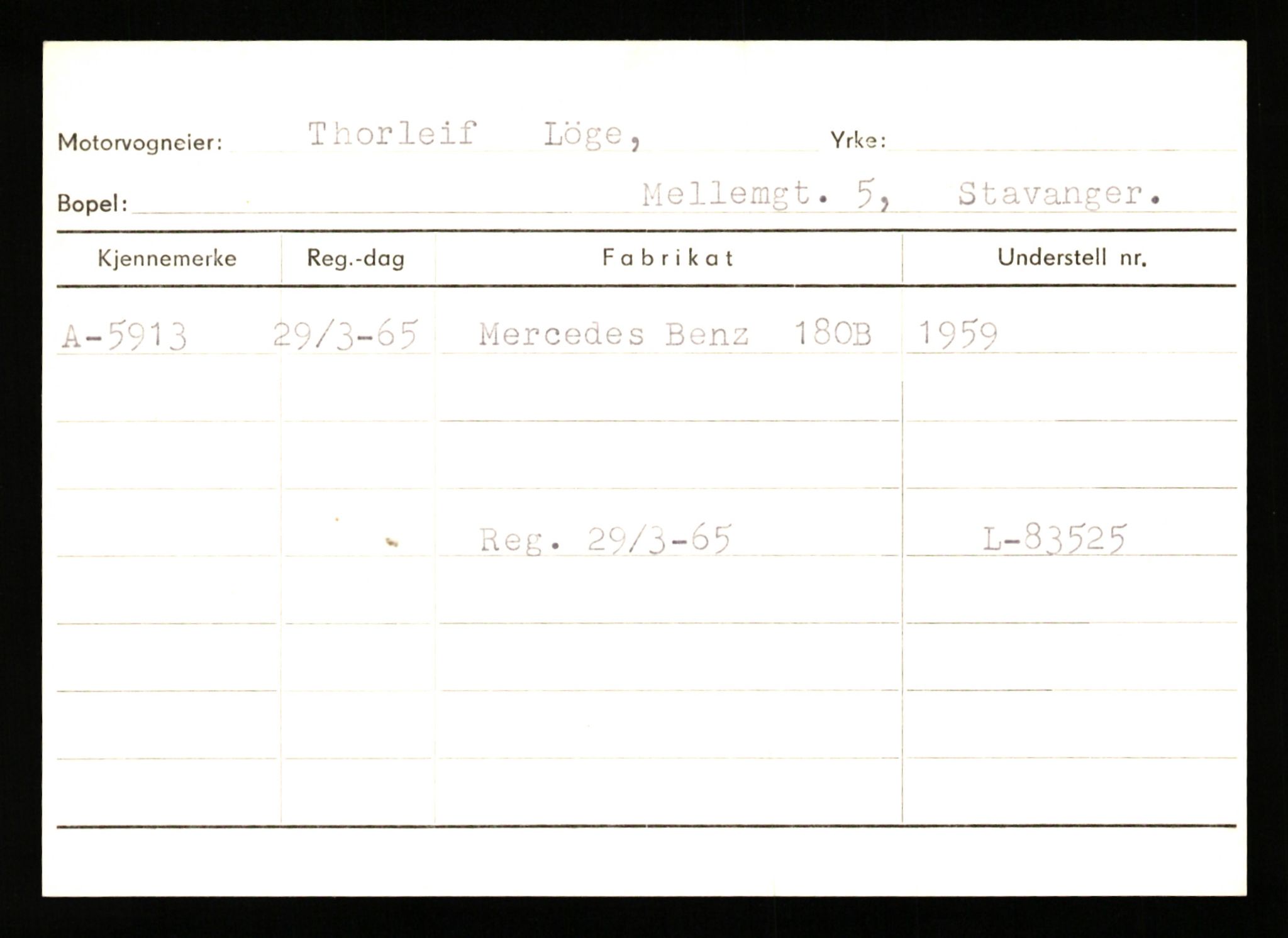 Stavanger trafikkstasjon, AV/SAST-A-101942/0/G/L0002: Registreringsnummer: 5791 - 10405, 1930-1971, p. 71