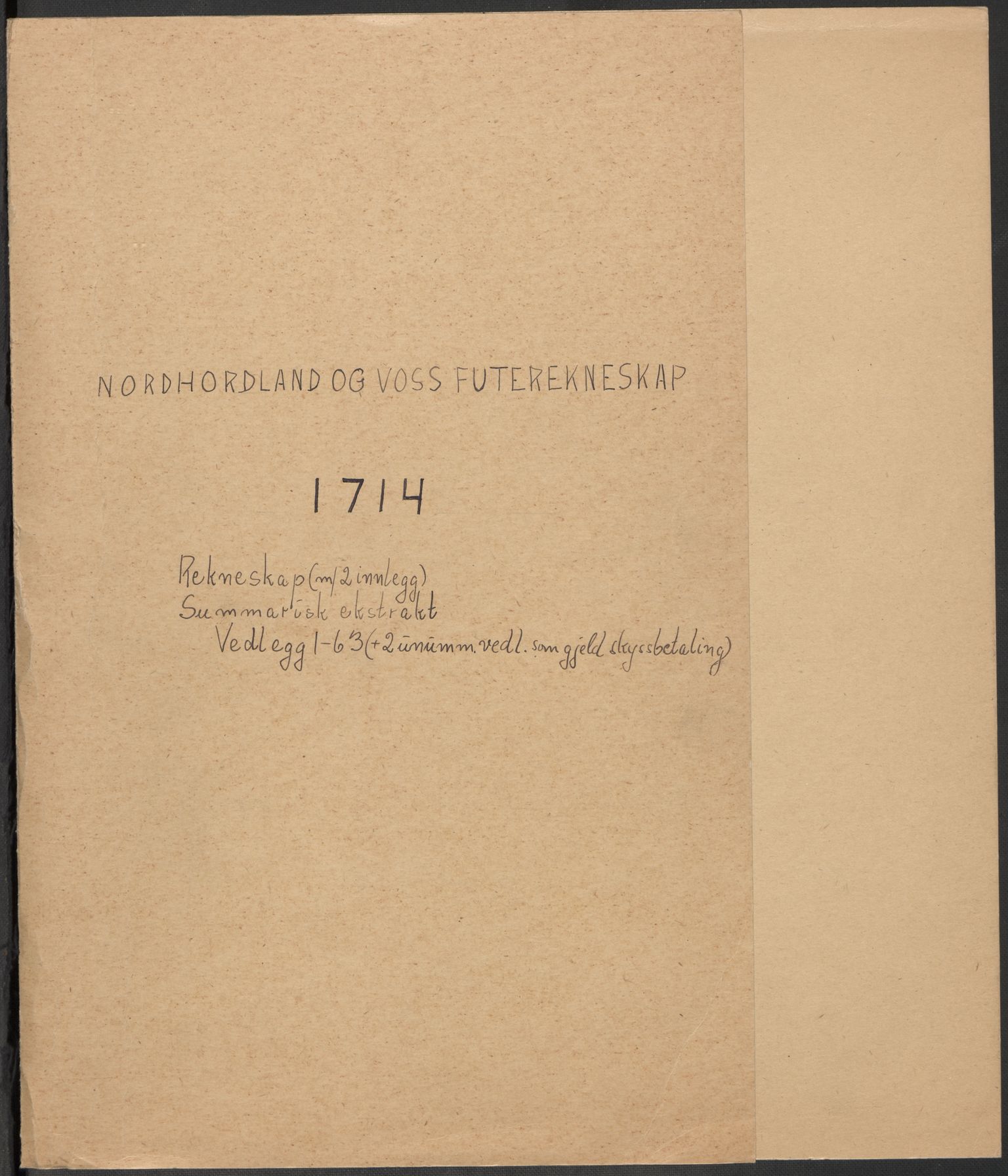 Rentekammeret inntil 1814, Reviderte regnskaper, Fogderegnskap, RA/EA-4092/R51/L3197: Fogderegnskap Nordhordland og Voss, 1714, p. 2