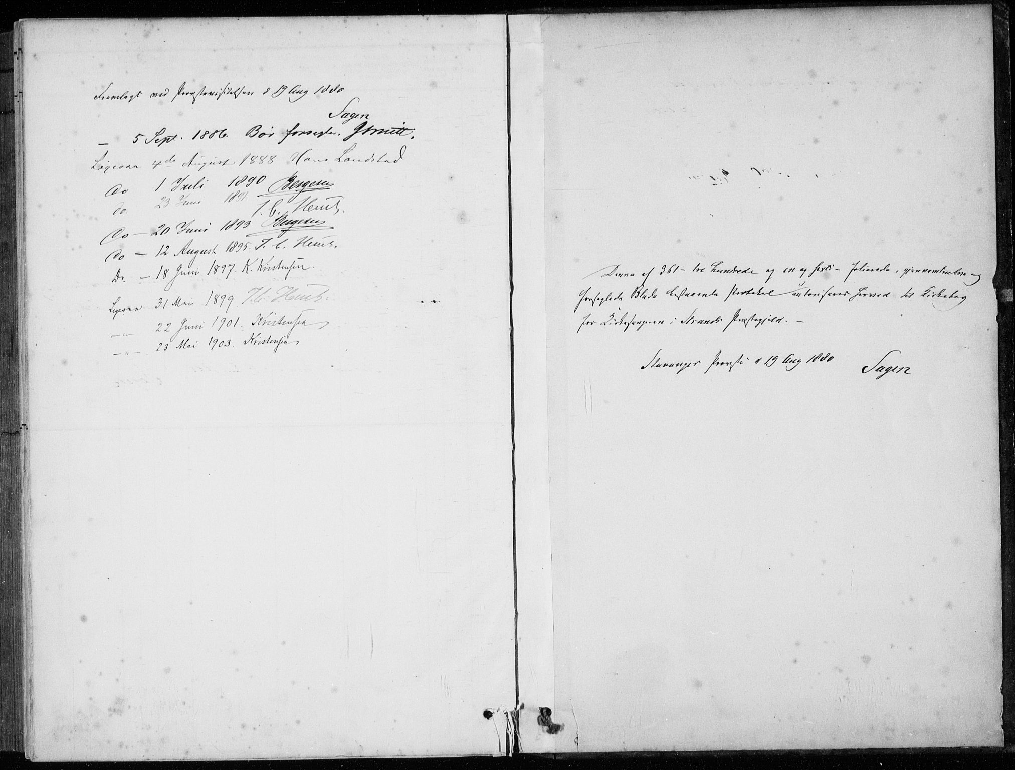 Strand sokneprestkontor, SAST/A-101828/H/Ha/Hab/L0004: Parish register (copy) no. B 4, 1878-1903