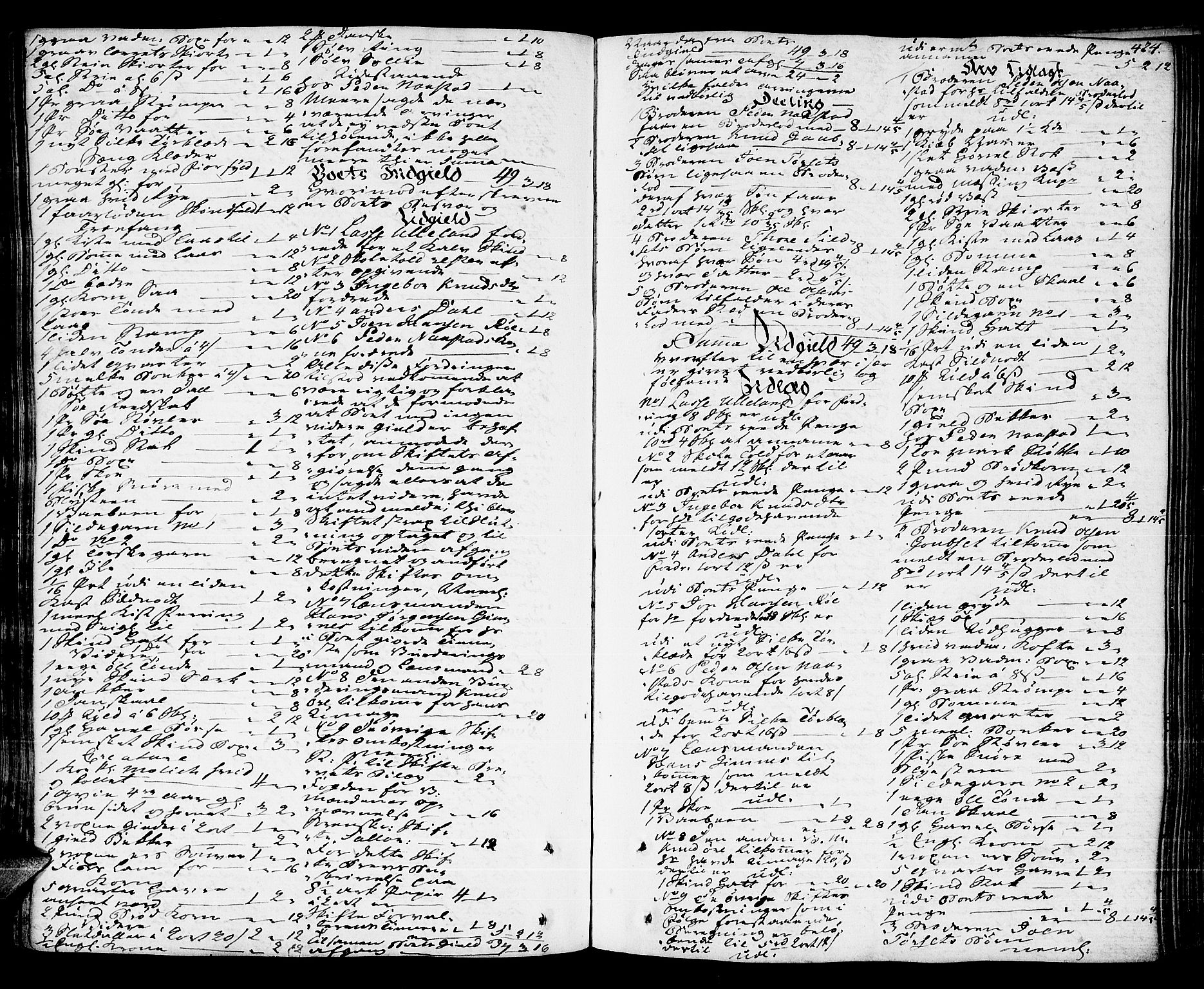 Nordmøre sorenskriveri, AV/SAT-A-4132/1/3/3A/L0016: Skifteprotokoll nr. 14, 1772-1776, p. 423b-424a