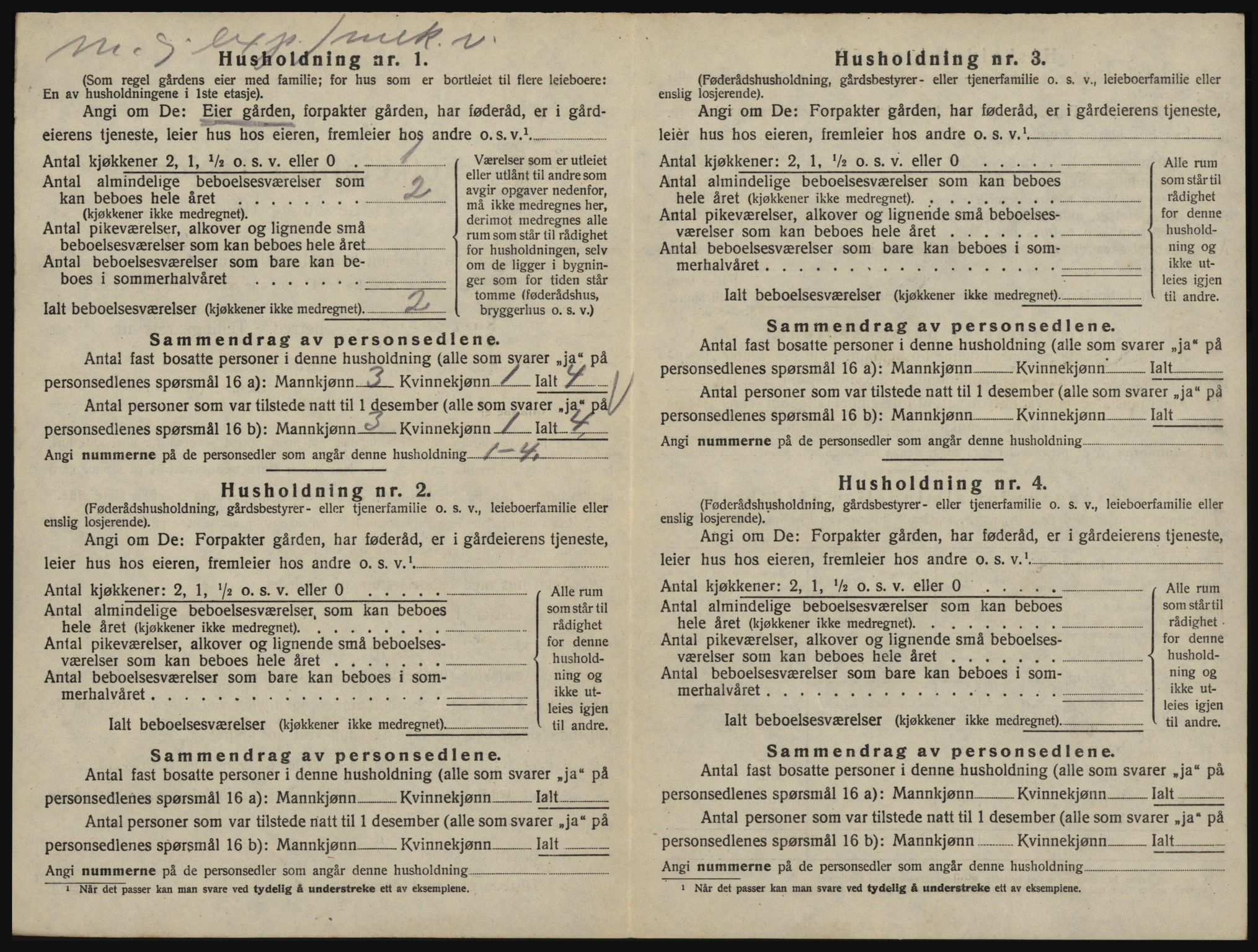 SAO, 1920 census for Glemmen, 1920, p. 2594