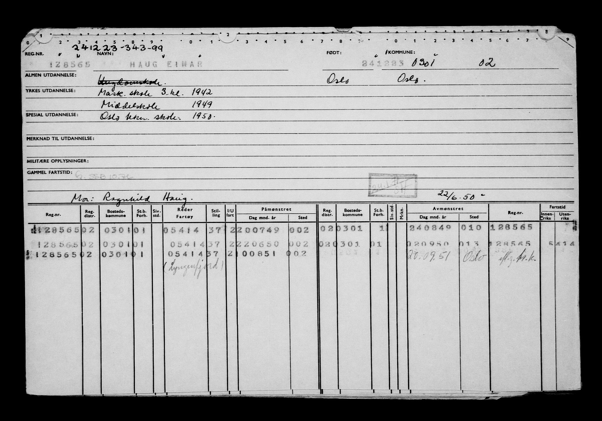 Direktoratet for sjømenn, AV/RA-S-3545/G/Gb/L0226: Hovedkort, 1923-1924, p. 59