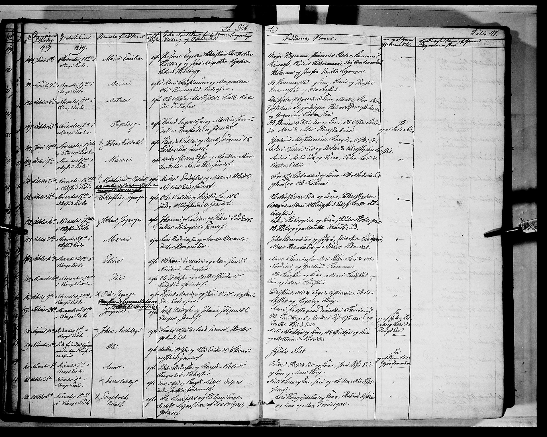 Stange prestekontor, AV/SAH-PREST-002/K/L0010: Parish register (official) no. 10, 1835-1845, p. 41