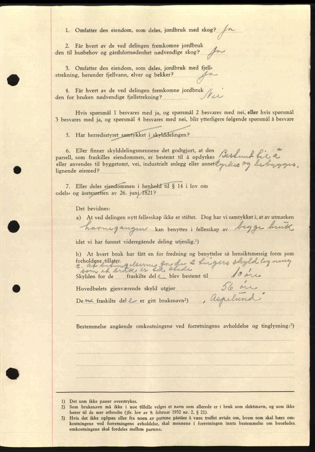Salten sorenskriveri, SAT/A-4578/1/2/2C: Mortgage book no. A14-15, 1943-1945, Diary no: : 2213/1944