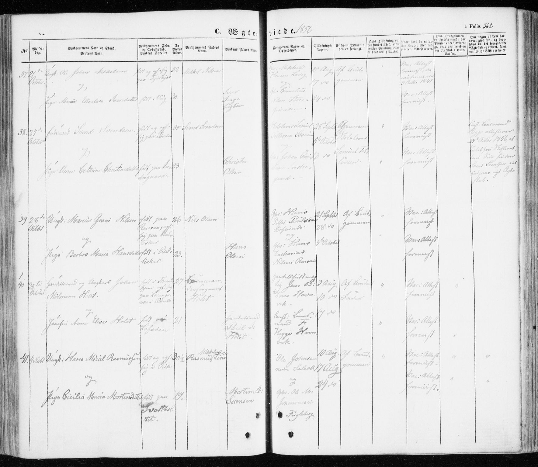 Ibestad sokneprestembete, AV/SATØ-S-0077/H/Ha/Haa/L0008kirke: Parish register (official) no. 8, 1850-1859, p. 362