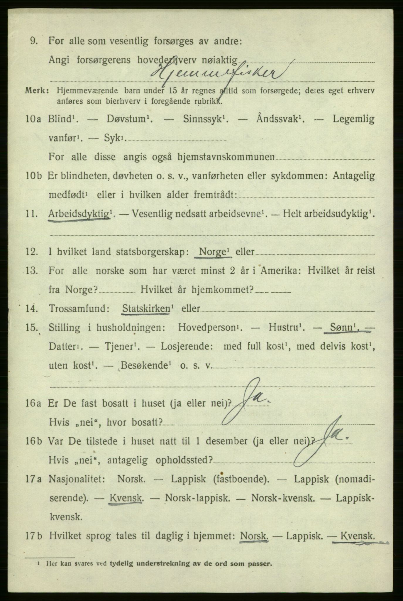 SATØ, 1920 census for Nord-Varanger, 1920, p. 2161