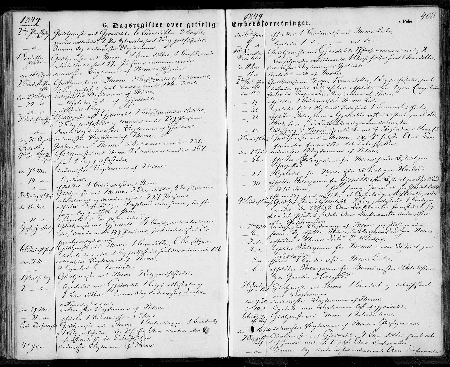 Lye sokneprestkontor, AV/SAST-A-101794/001/30BA/L0006: Parish register (official) no. A 5.2, 1842-1855, p. 408