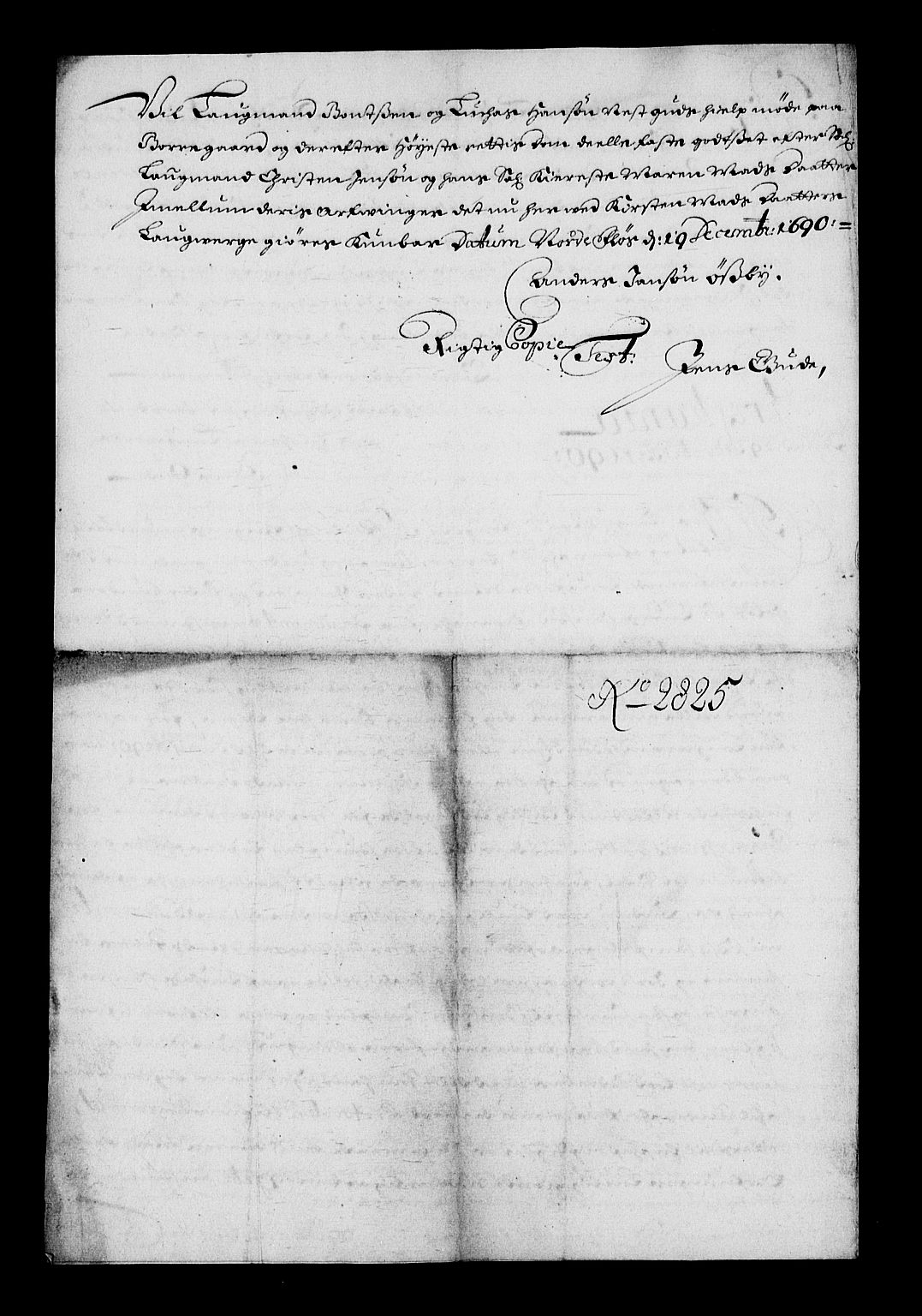 Stattholderembetet 1572-1771, RA/EA-2870/Af/L0003: Avskrifter av vedlegg til originale supplikker, nummerert i samsvar med supplikkbøkene, 1689-1691, p. 303