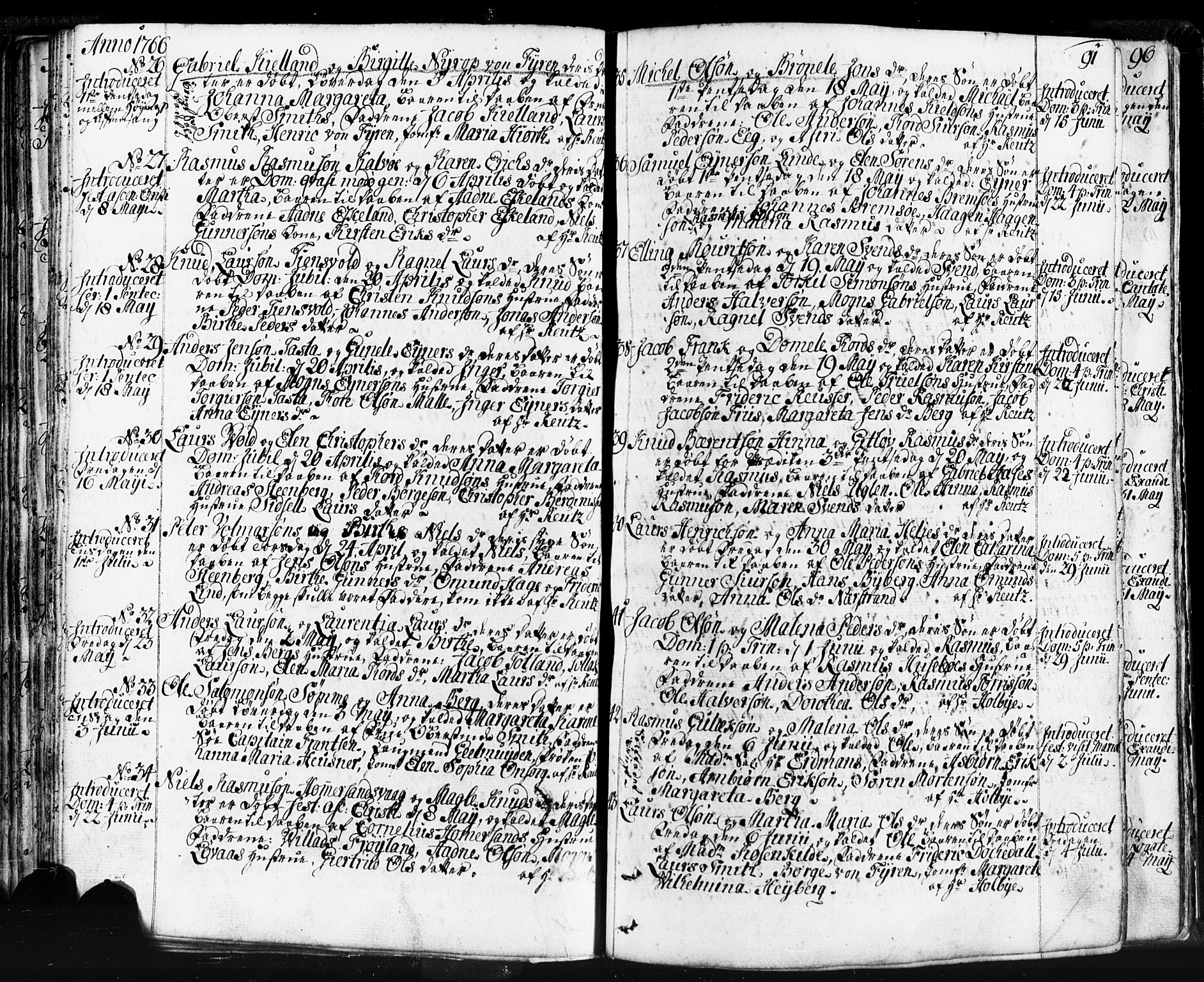Domkirken sokneprestkontor, SAST/A-101812/001/30/30BB/L0004: Parish register (copy) no. B 4, 1752-1790, p. 91