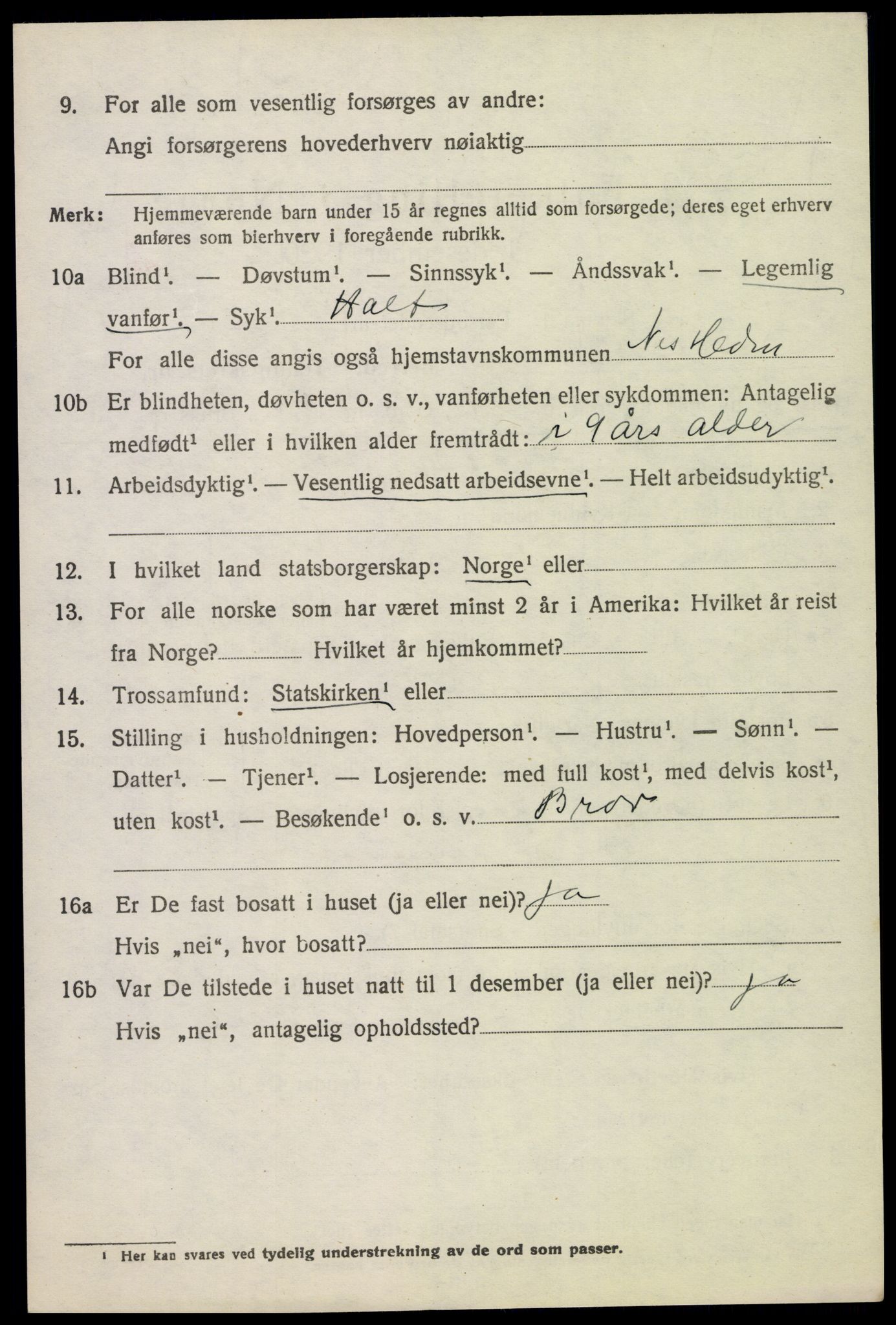 SAH, 1920 census for Nes (Hedmark), 1920, p. 8783