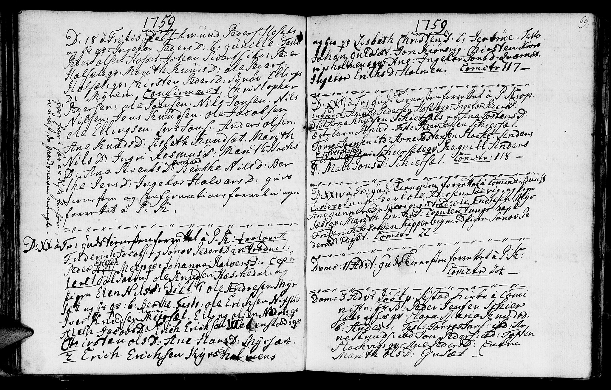 Ministerialprotokoller, klokkerbøker og fødselsregistre - Møre og Romsdal, AV/SAT-A-1454/568/L0798: Parish register (official) no. 568A07, 1753-1780, p. 68-69