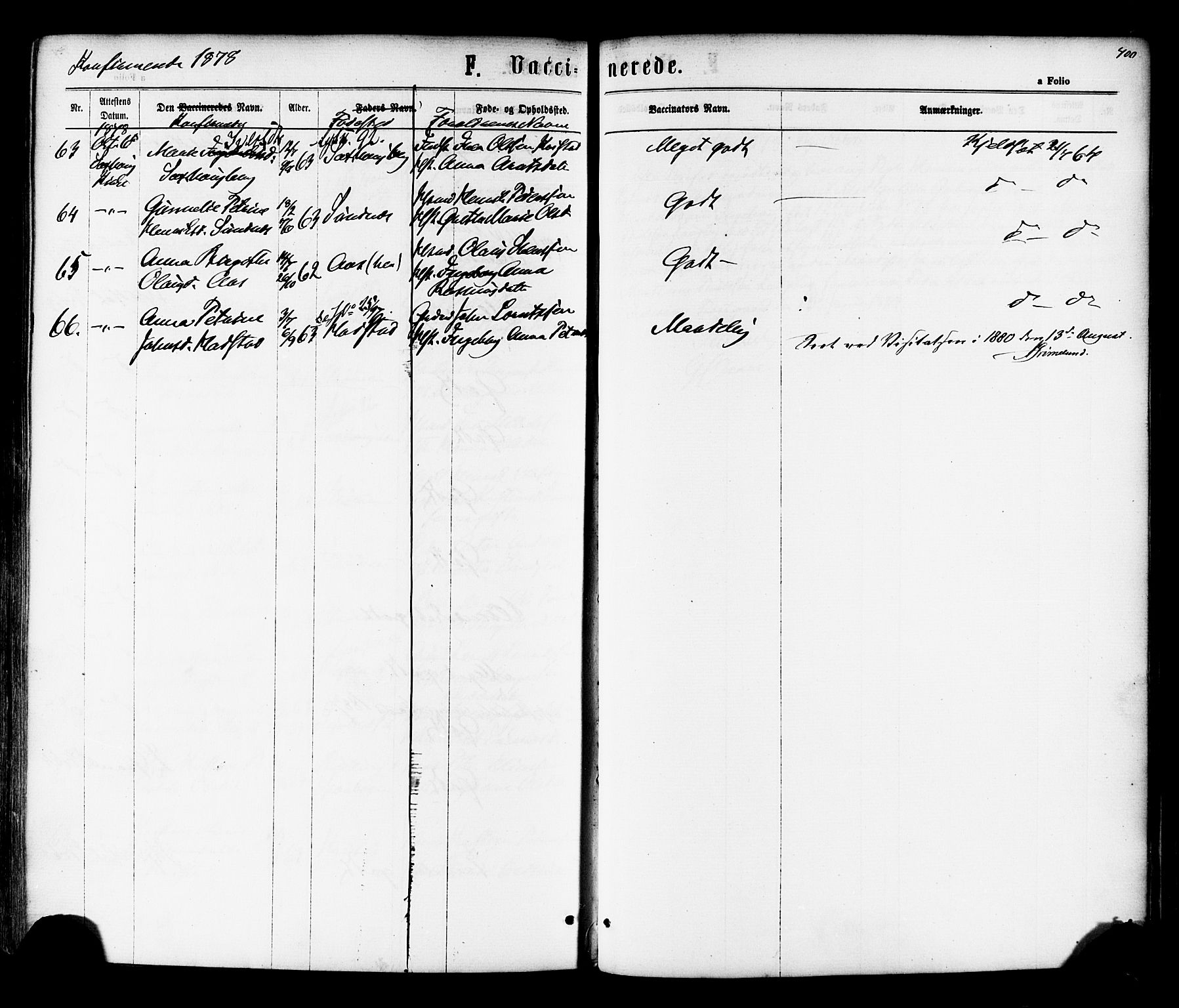 Ministerialprotokoller, klokkerbøker og fødselsregistre - Nord-Trøndelag, SAT/A-1458/730/L0284: Parish register (official) no. 730A09, 1866-1878, p. 400