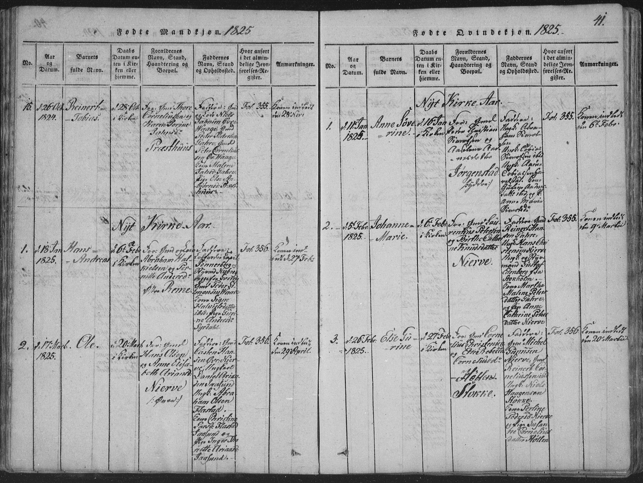 Sør-Audnedal sokneprestkontor, AV/SAK-1111-0039/F/Fa/Faa/L0001: Parish register (official) no. A 1, 1816-1848, p. 41