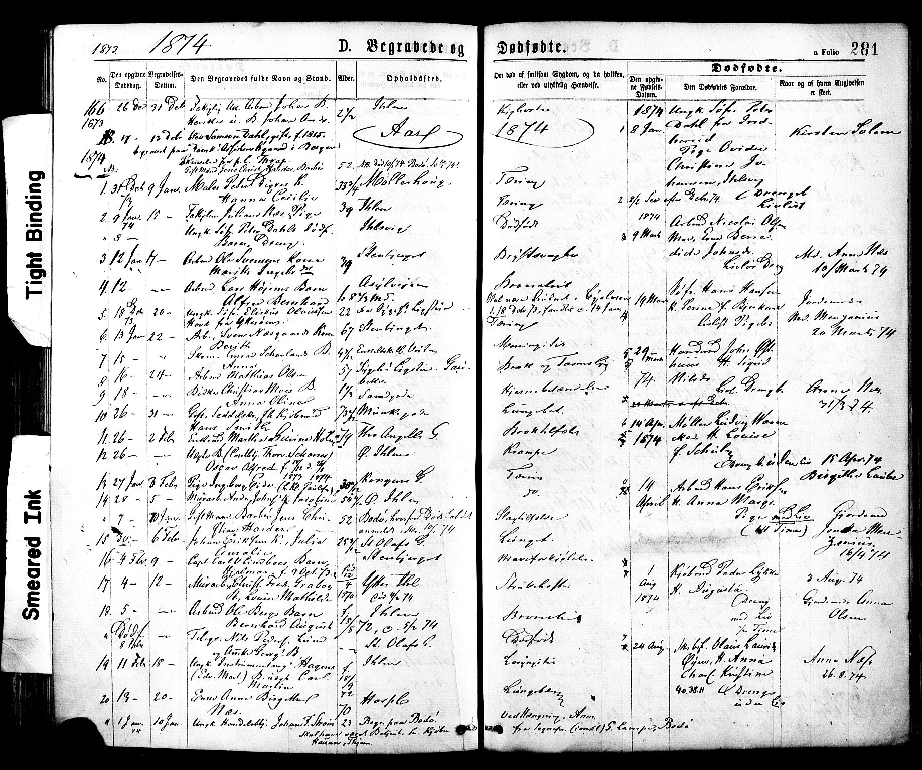 Ministerialprotokoller, klokkerbøker og fødselsregistre - Sør-Trøndelag, SAT/A-1456/602/L0118: Parish register (official) no. 602A16, 1873-1879, p. 281
