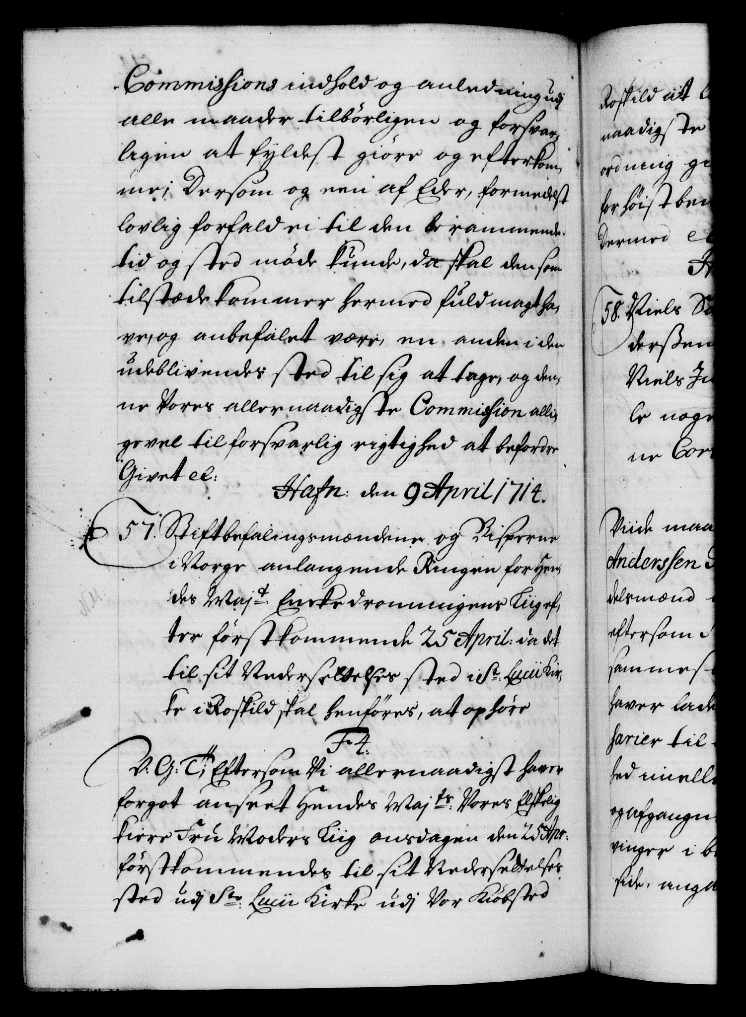 Danske Kanselli 1572-1799, AV/RA-EA-3023/F/Fc/Fca/Fcab/L0019: Norske tegnelser, 1710-1714, p. 514b