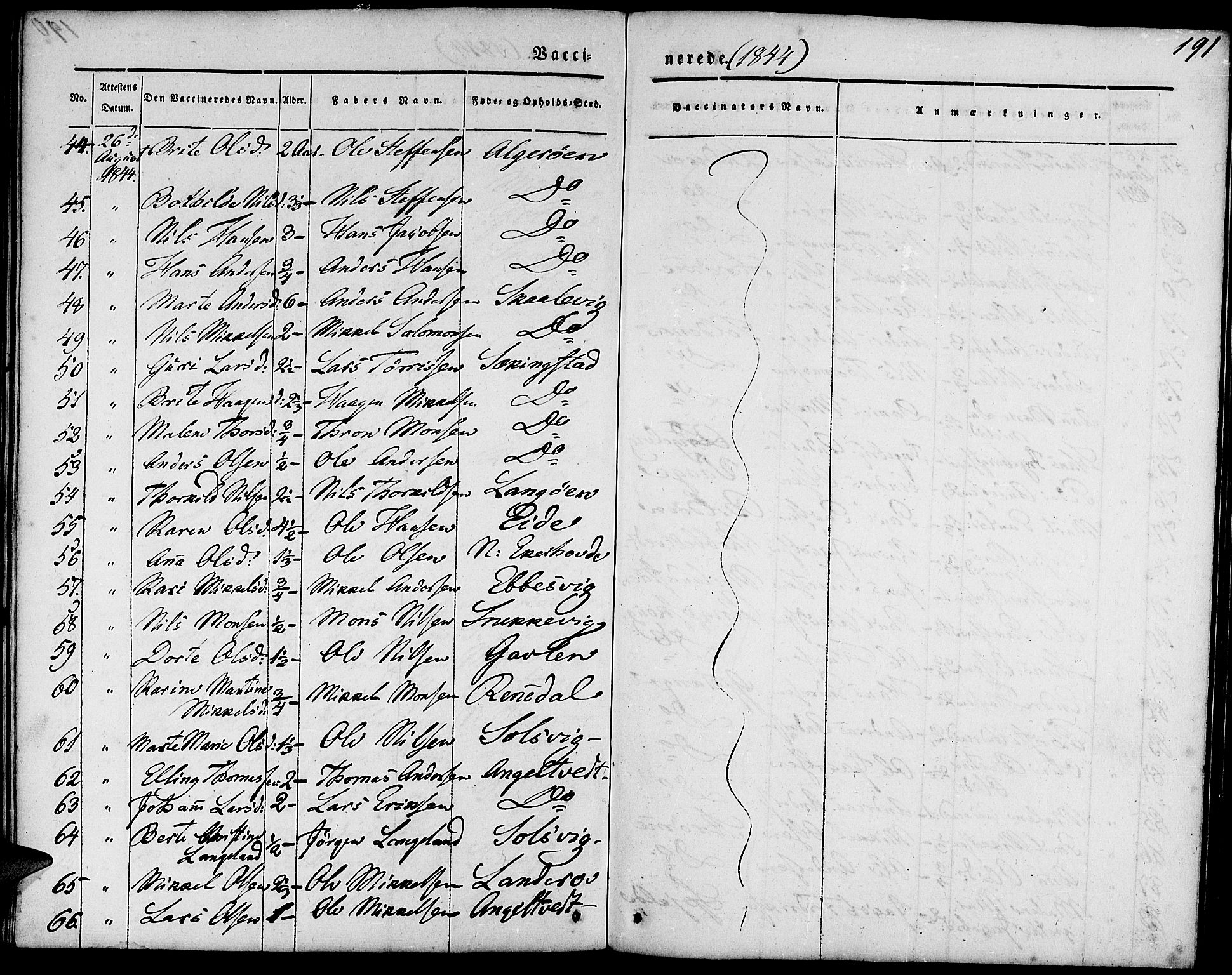 Fjell sokneprestembete, AV/SAB-A-75301/H/Haa: Parish register (official) no. A 1, 1835-1850, p. 191