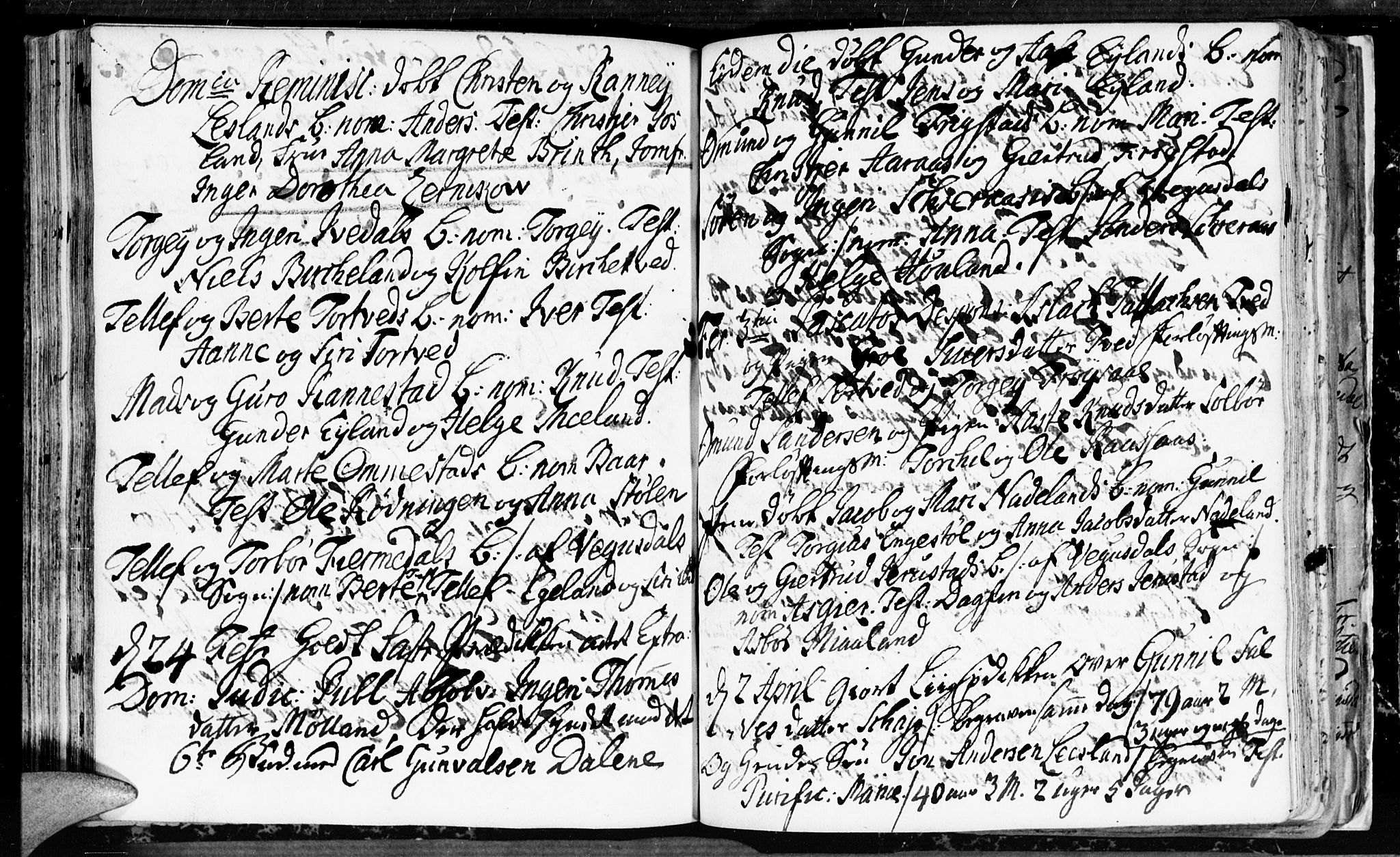 Evje sokneprestkontor, AV/SAK-1111-0008/F/Fa/Fac/L0001: Parish register (official) no. A 1, 1705-1764, p. 227-228