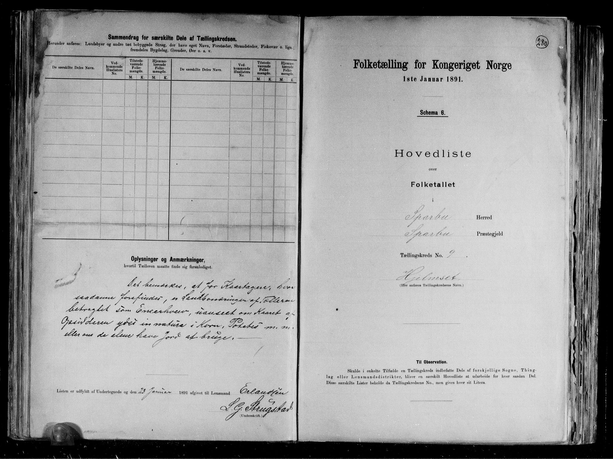 RA, 1891 census for 1731 Sparbu, 1891, p. 21