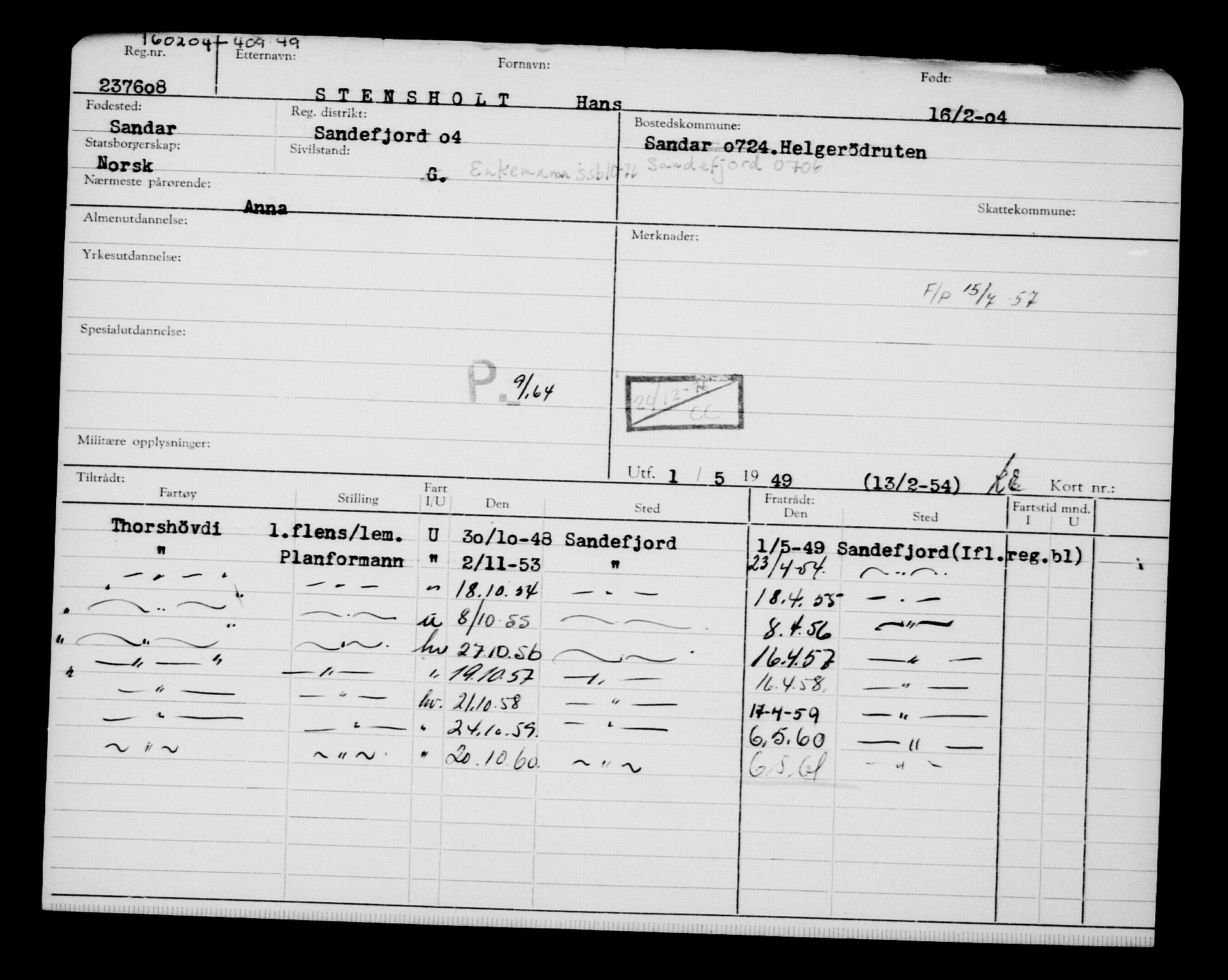 Direktoratet for sjømenn, AV/RA-S-3545/G/Gb/L0052: Hovedkort, 1904, p. 451