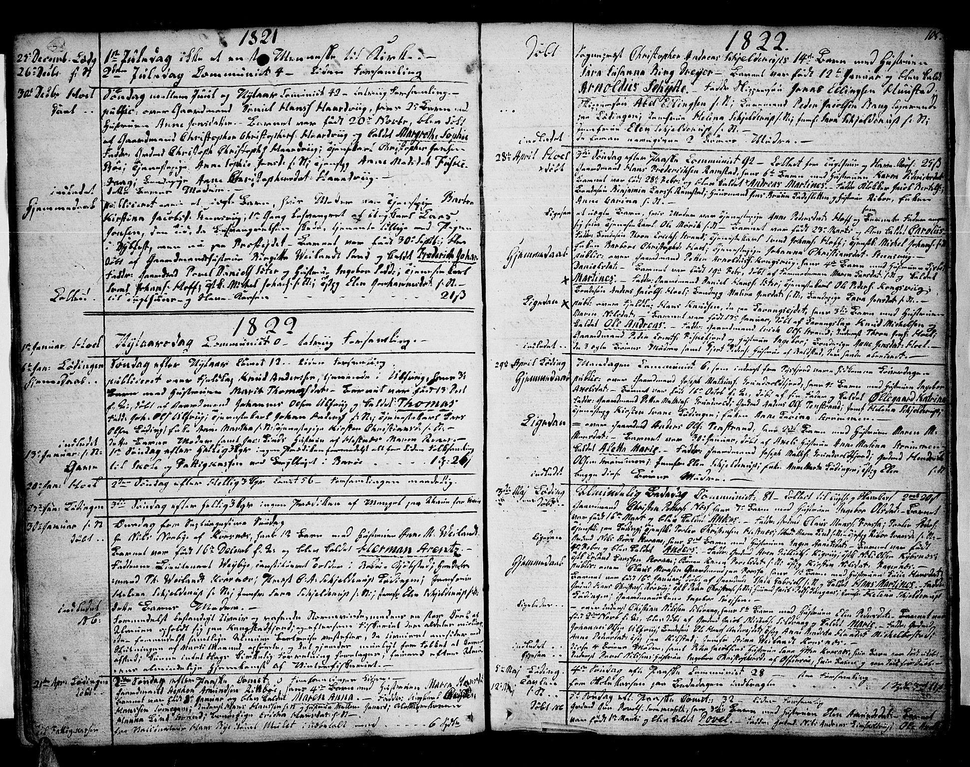 Ministerialprotokoller, klokkerbøker og fødselsregistre - Nordland, SAT/A-1459/872/L1032: Parish register (official) no. 872A07, 1787-1840, p. 105