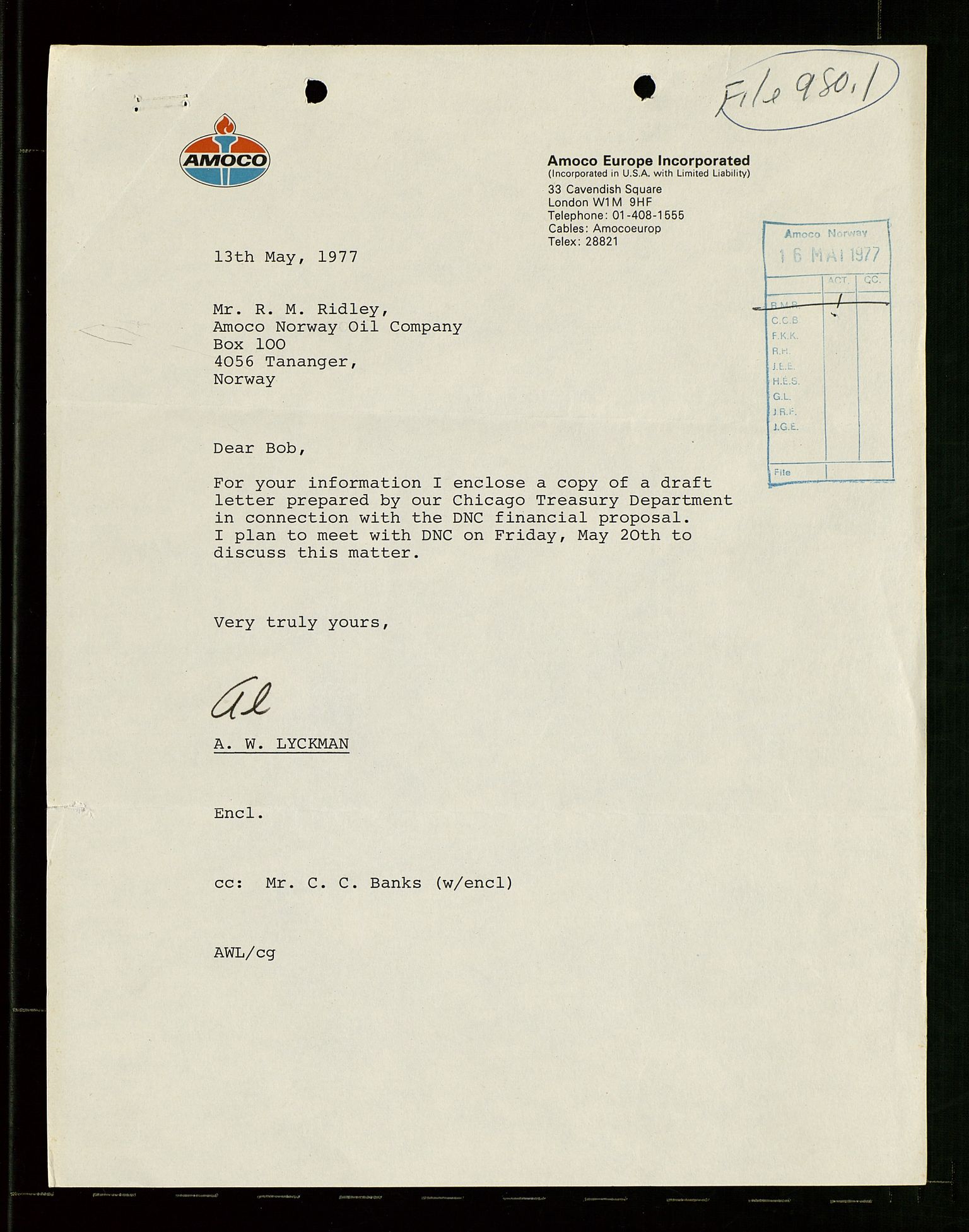 Pa 1740 - Amoco Norway Oil Company, AV/SAST-A-102405/22/A/Aa/L0001: Styreprotokoller og sakspapirer, 1965-1999, p. 194