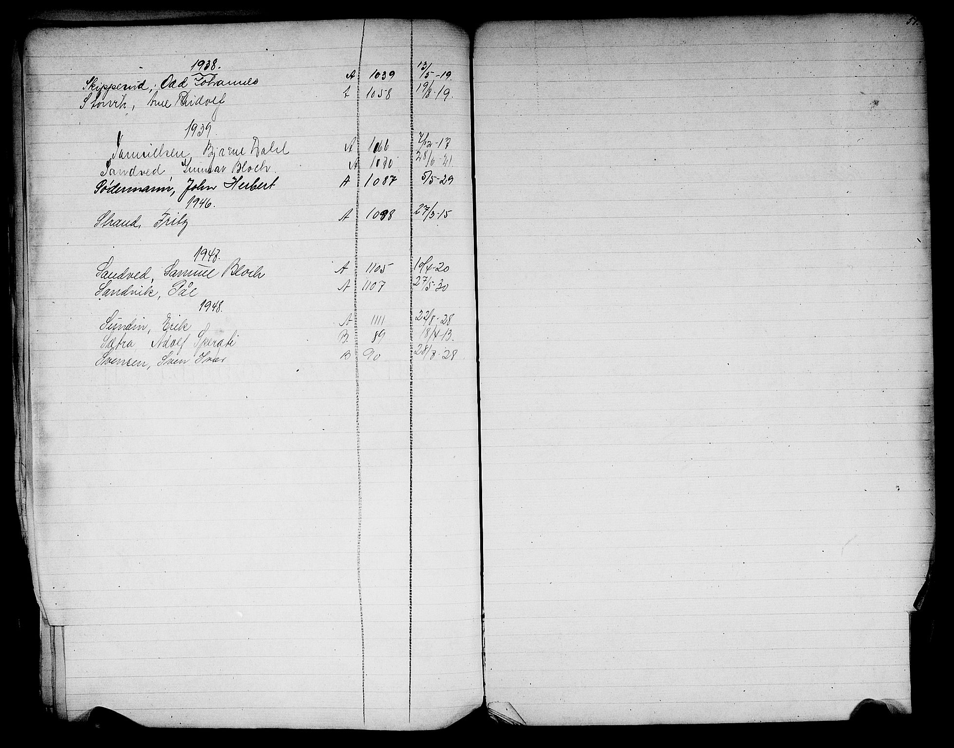 Drøbak mønstringskontor, SAO/A-10569f/F/Fa/L0002: Register over hovedrulle, 1860-1948, p. 48