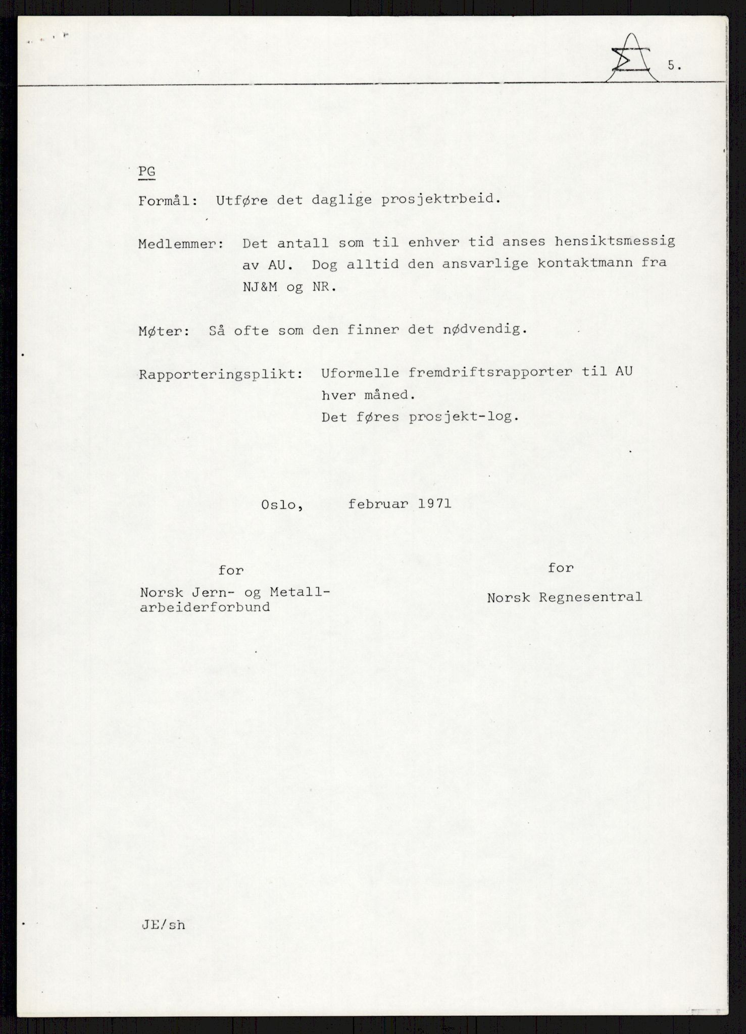 Nygaard, Kristen, AV/RA-PA-1398/F/Fi/L0009: Fagbevegelse, demokrati, Jern- og Metallprosjektet, 1970-2002, p. 110