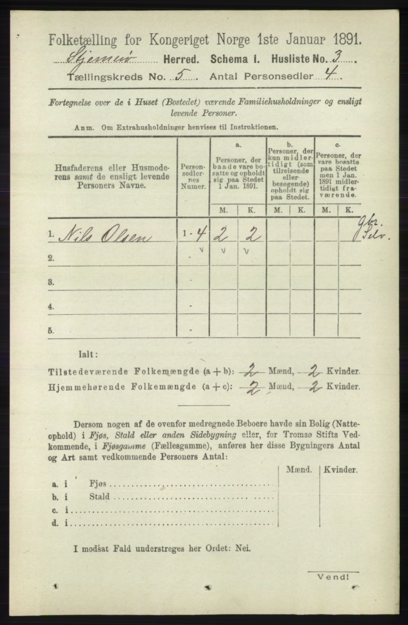 RA, 1891 census for 1140 Sjernarøy, 1891, p. 747