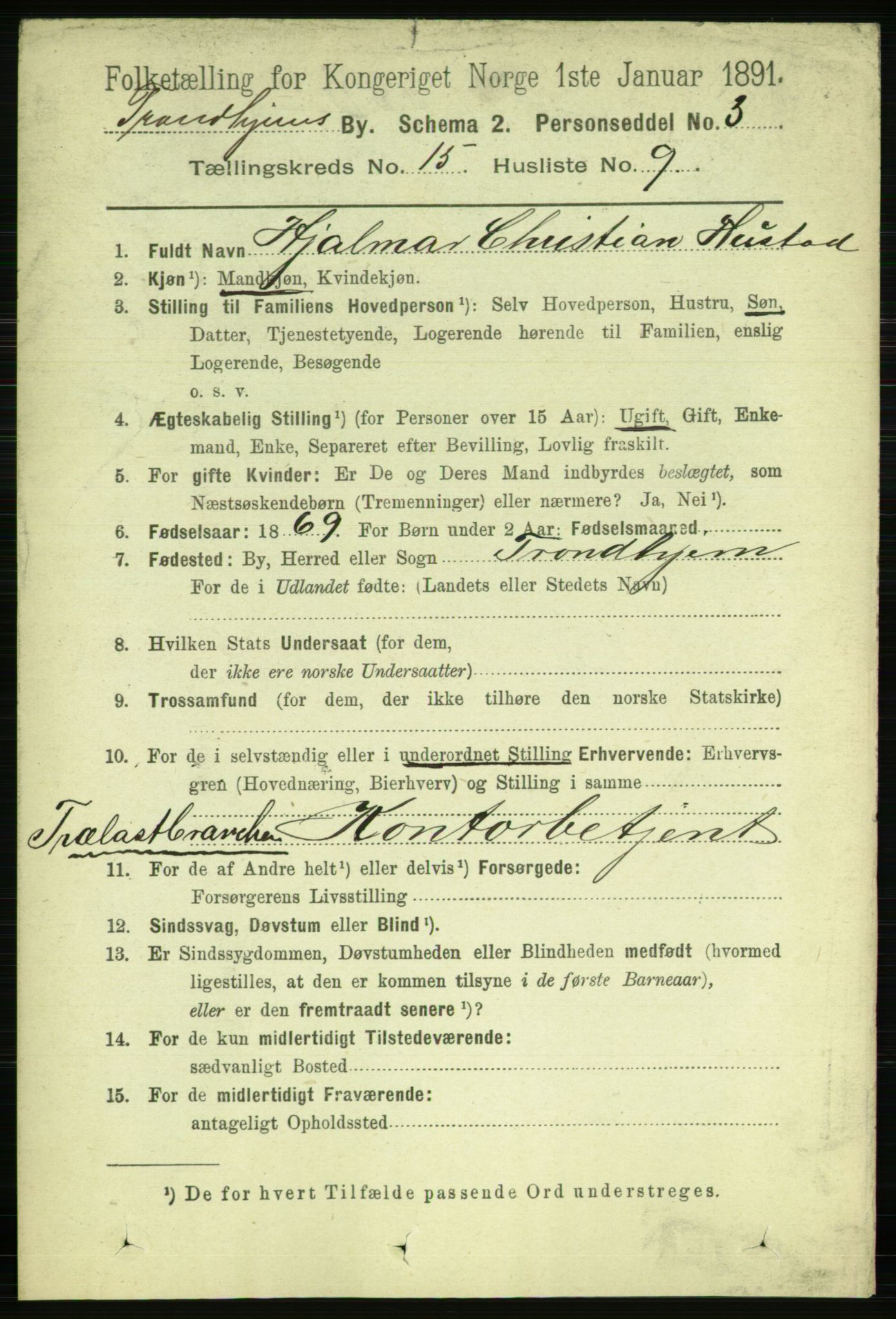 RA, 1891 census for 1601 Trondheim, 1891, p. 11659