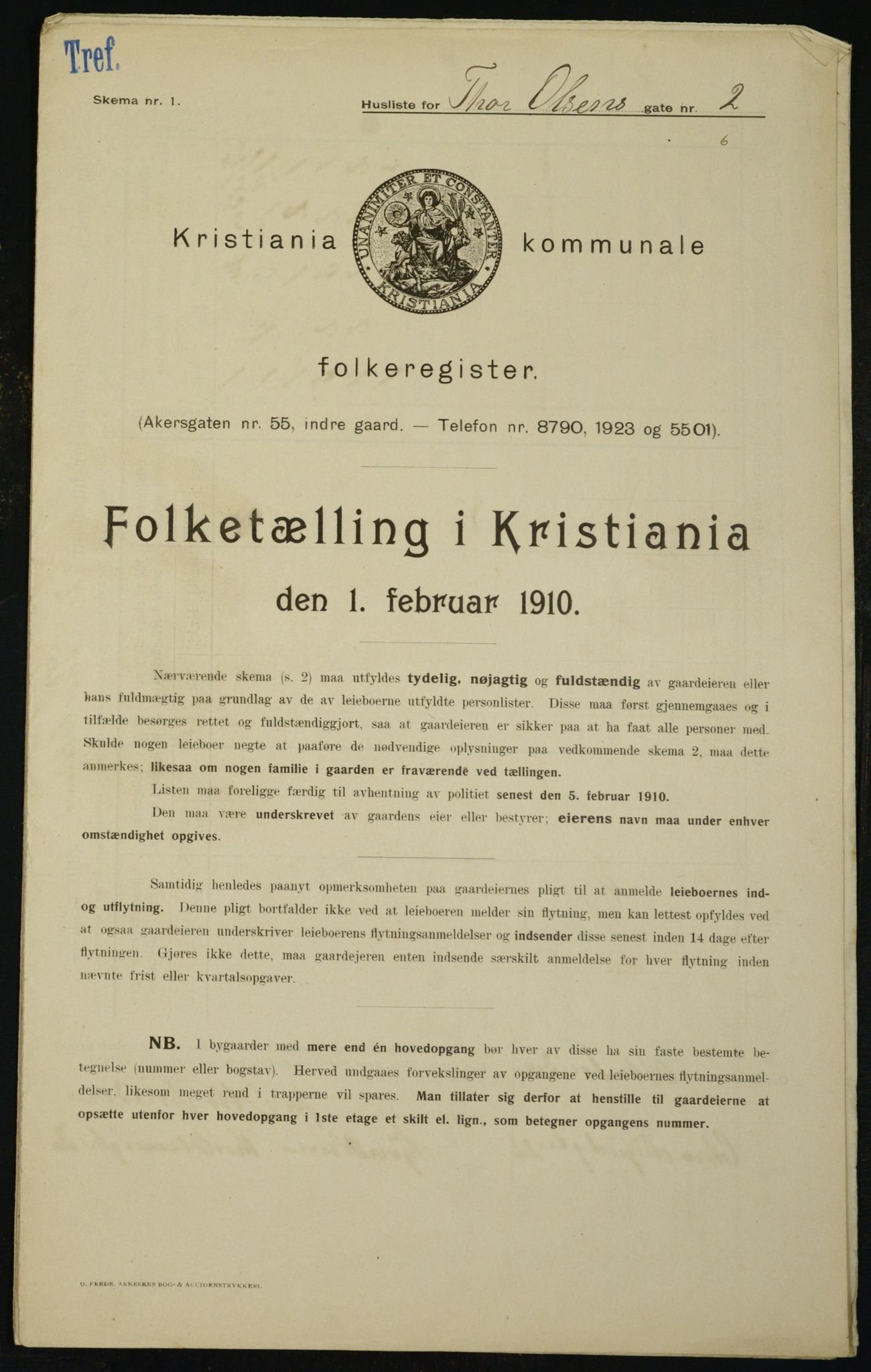 OBA, Municipal Census 1910 for Kristiania, 1910, p. 103691