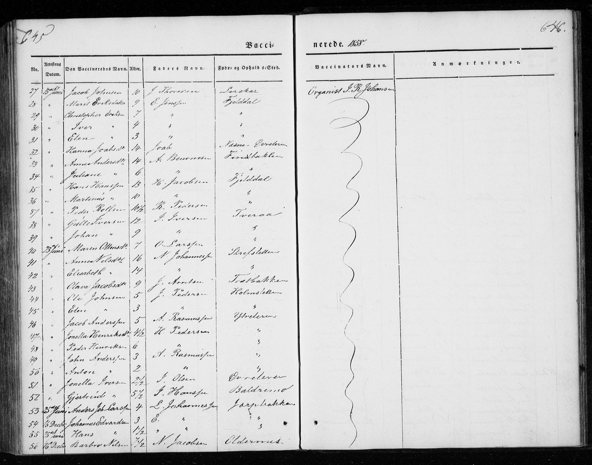 Ministerialprotokoller, klokkerbøker og fødselsregistre - Nordland, AV/SAT-A-1459/825/L0355: Parish register (official) no. 825A09, 1842-1863, p. 645-646