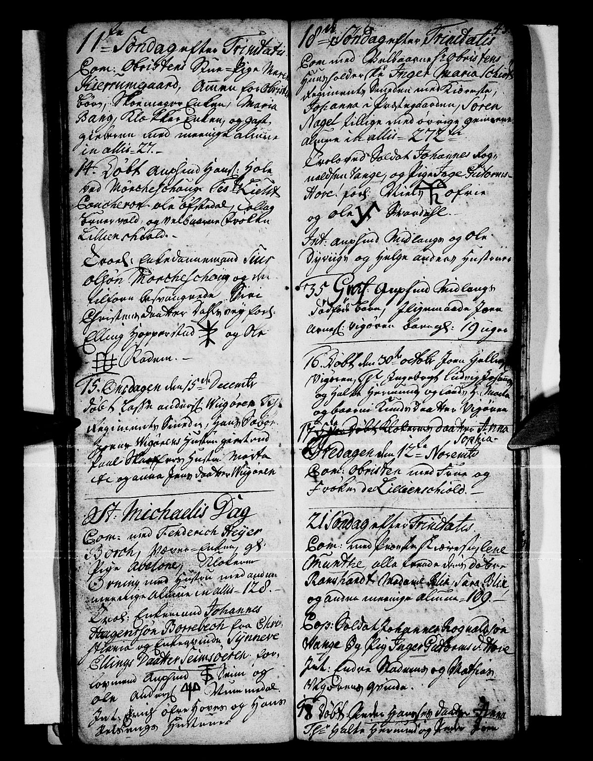 Vik sokneprestembete, SAB/A-81501: Parish register (official) no. A 1 /1, 1727-1740, p. 43