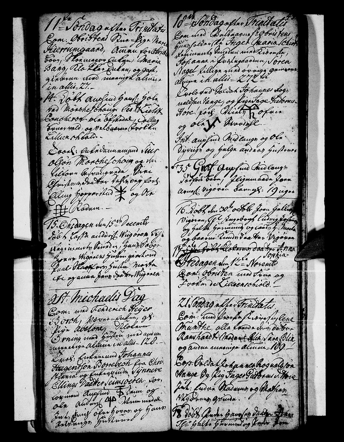 Vik sokneprestembete, AV/SAB-A-81501/H/Haa/Haaa/L0001: Parish register (official) no. A 1 / 1, 1727-1740, p. 43