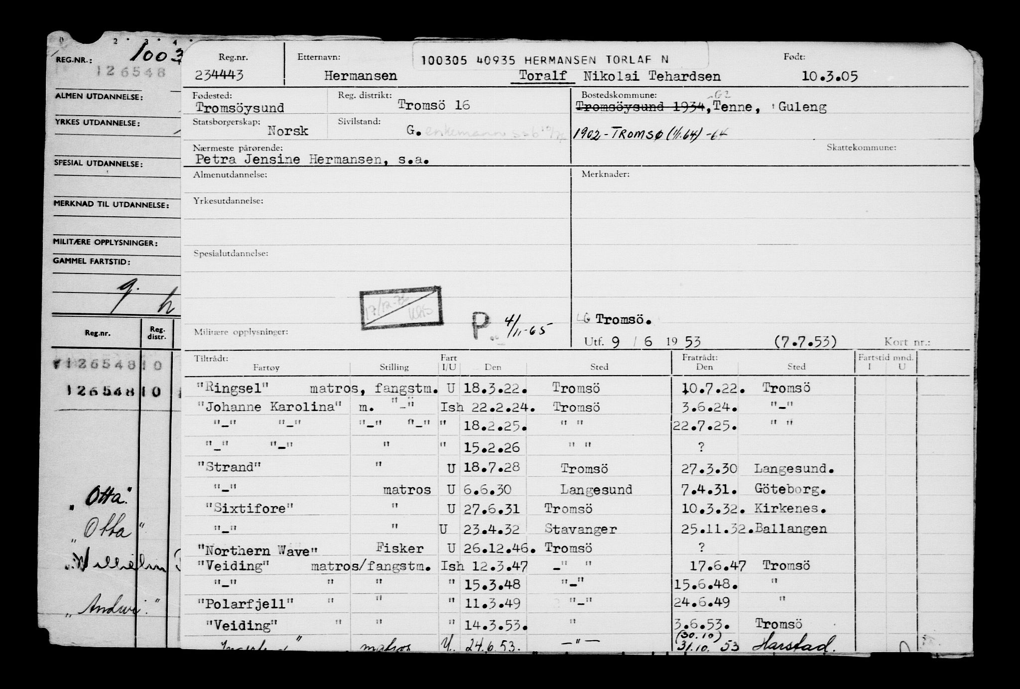 Direktoratet for sjømenn, AV/RA-S-3545/G/Gb/L0058: Hovedkort, 1905, p. 109