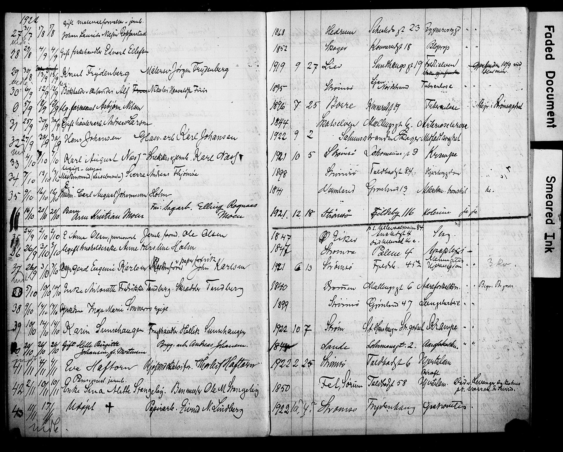 Strømsø kirkebøker, AV/SAKO-A-246/Y/Ya/L0008: Parish register draft no. I 8, 1916-1931