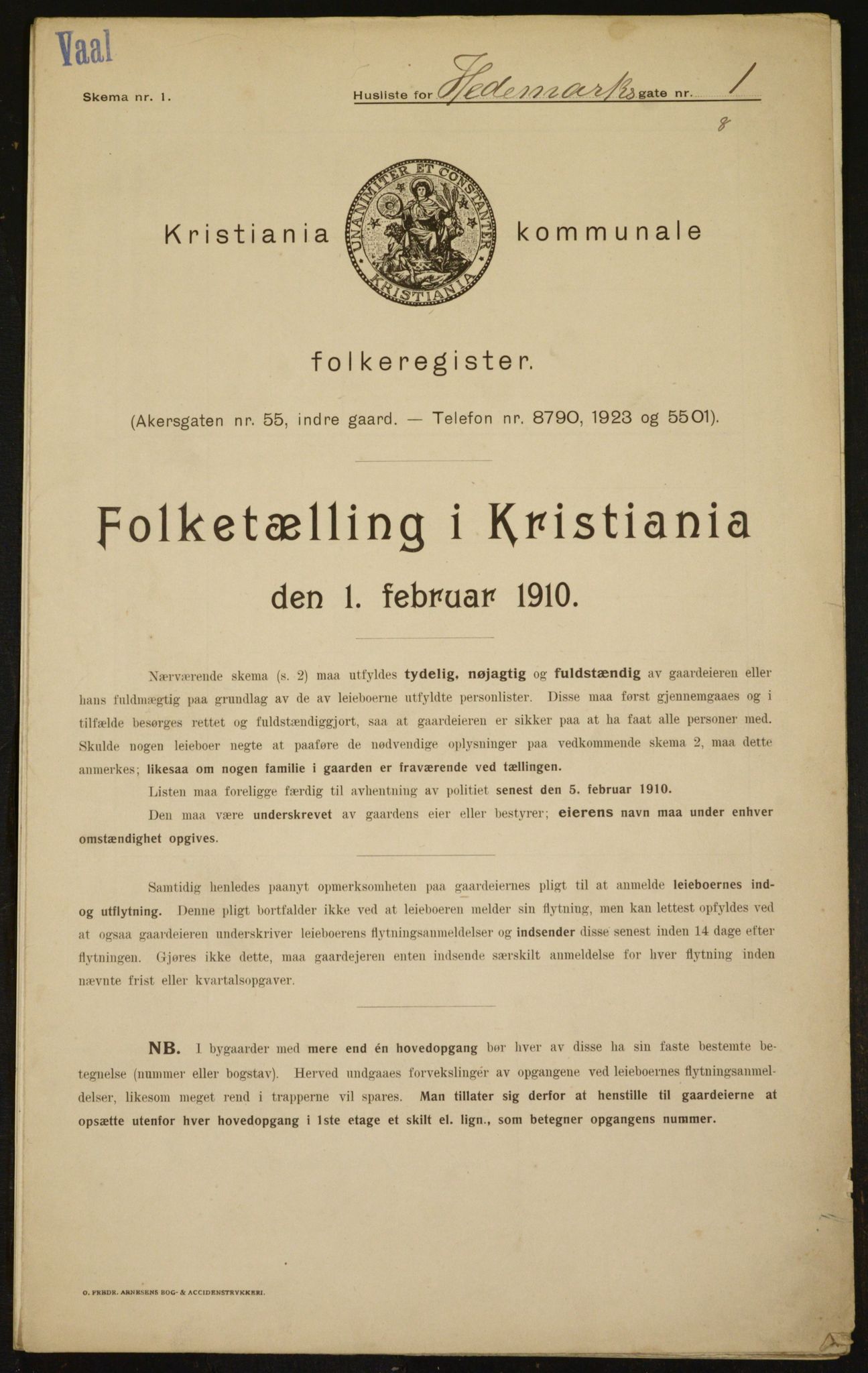 OBA, Municipal Census 1910 for Kristiania, 1910, p. 34552